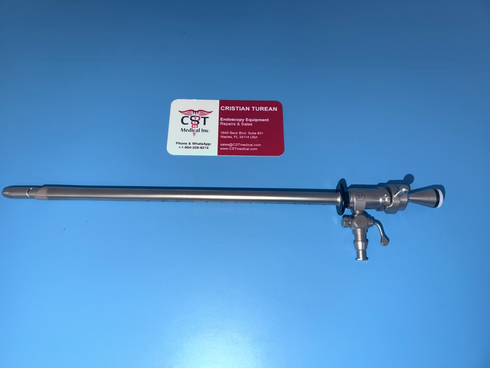 Storz 27040A0 Resectoscope Sheath 27 Fr. & 27048CO Deflecting Obturator 27/28 Fr