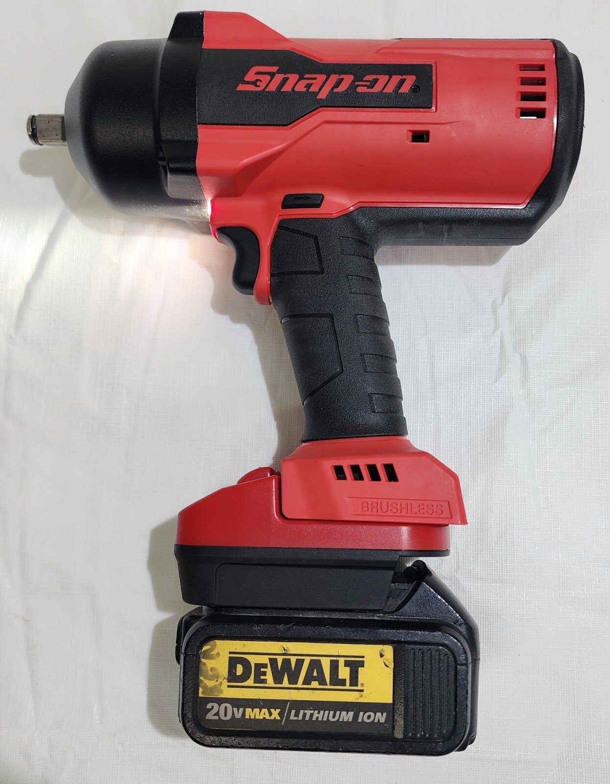 Snapon lithium tool to M18 or 20v Dewalt battery adapter