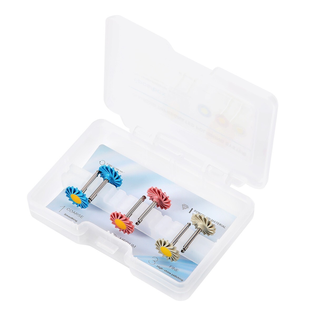 Dental Diamond Impregnated Polishing Wheels Zirconia Porcelain Polishing Burs