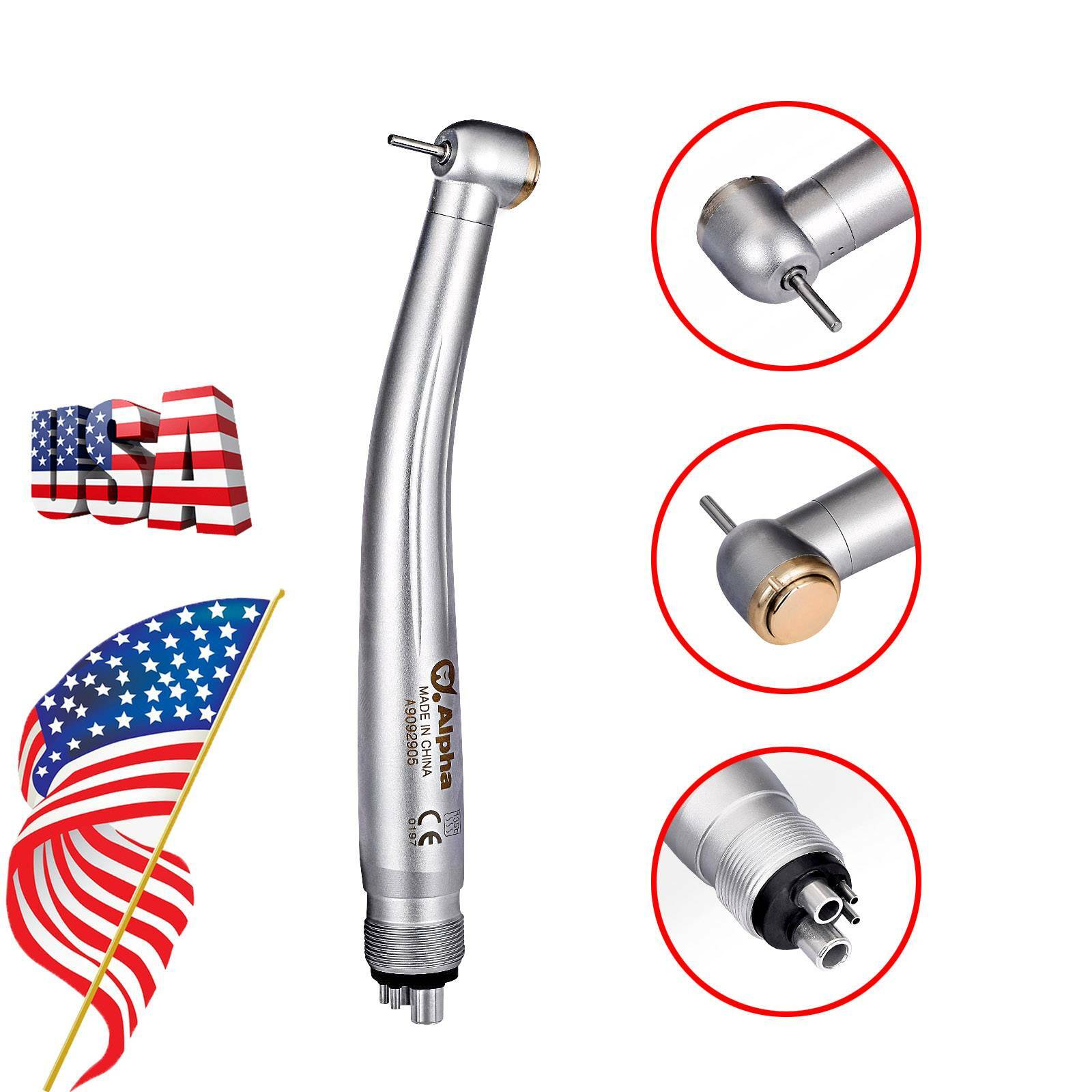 10* WBRWP Dental High Speed Handpiece Push Turbine 4 Holes Fit NSK Pana Max