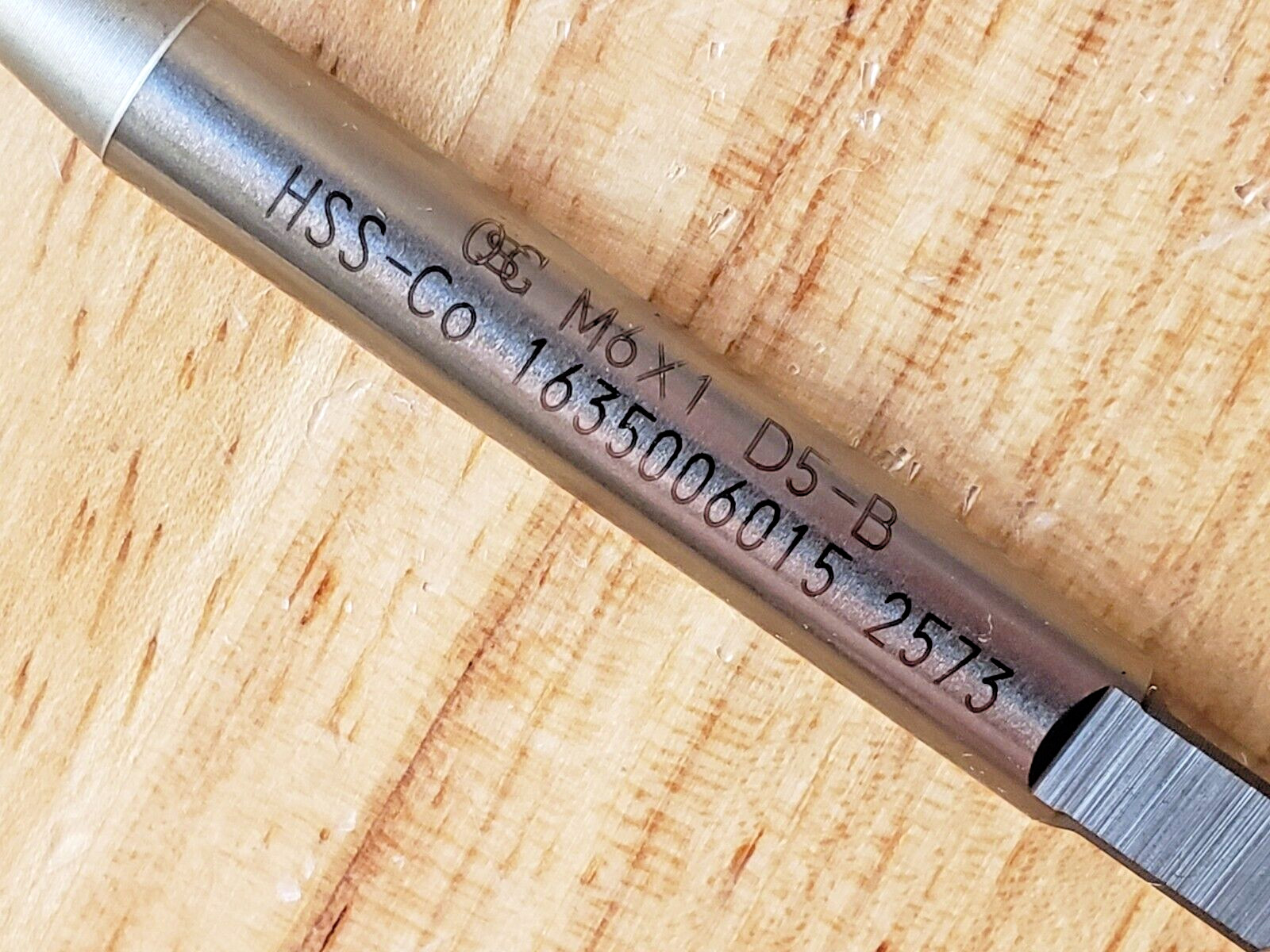 M6 x 1.0 Thread Forming Roll Tap, D5, Bottoming – HSS-Co, TiCN Coat – OSG, New