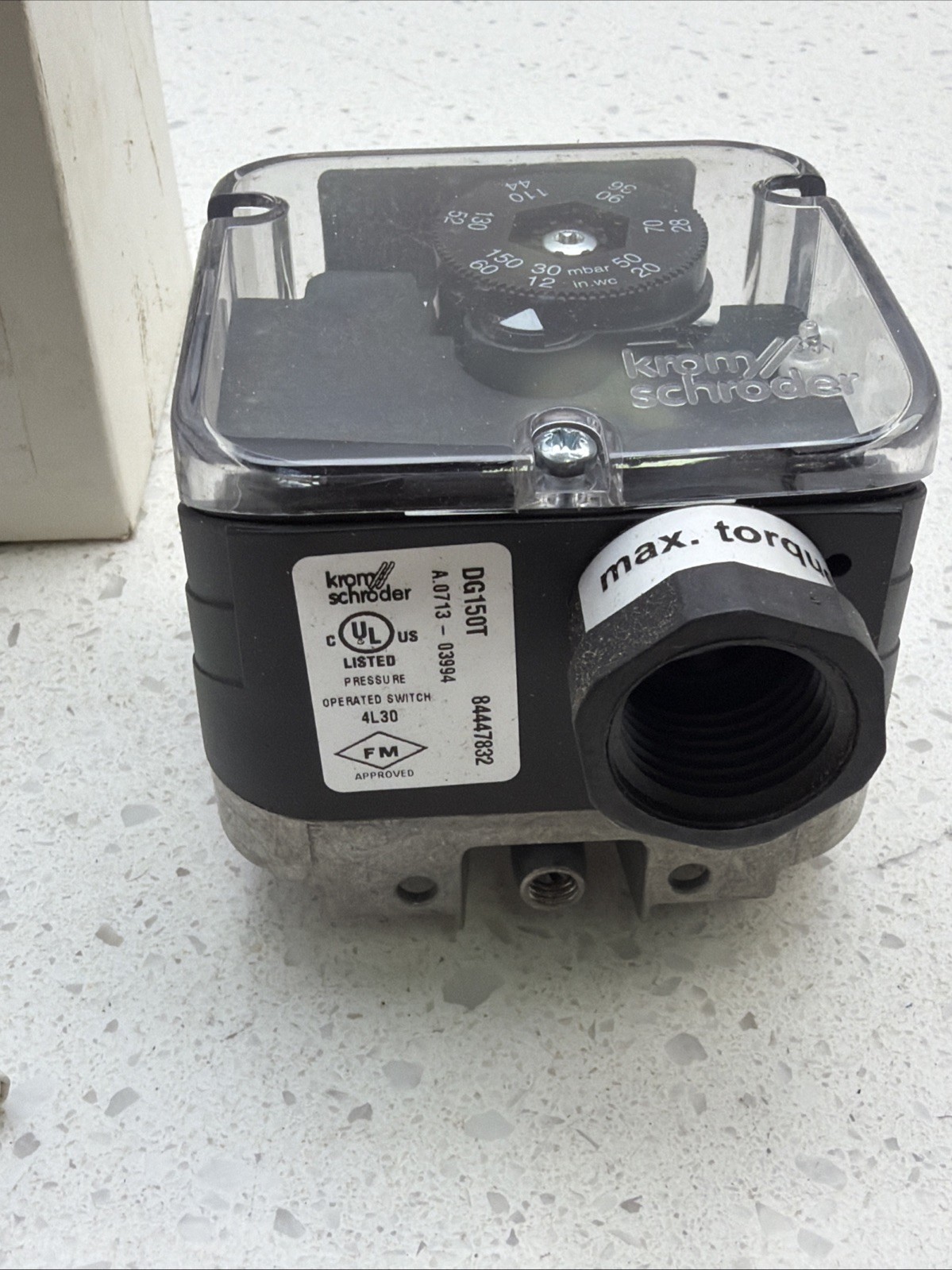 NEW Krom Schroder DG150T Gas Druckwachter Pressure Switch