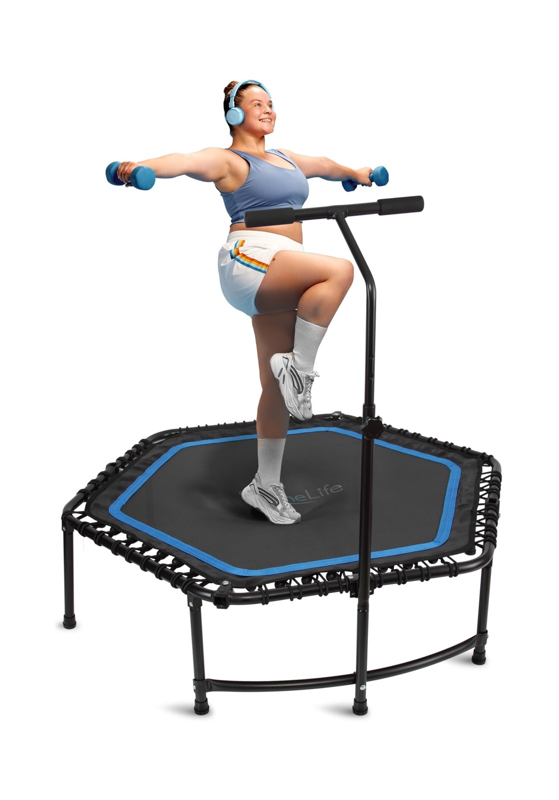 SereneLife 40″/50″ Mini Trampoline for Adults – 450/550LBS Fitness … Fast Ship