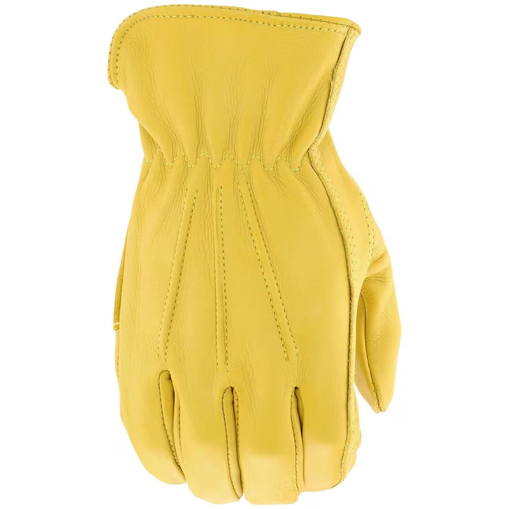 Grain Cowhide Leather Large Work Gloves