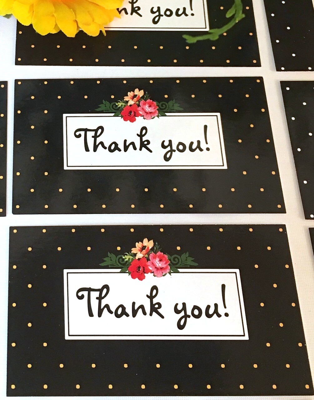 Thank You Business Cards for Small Business Variety Pack Flowers