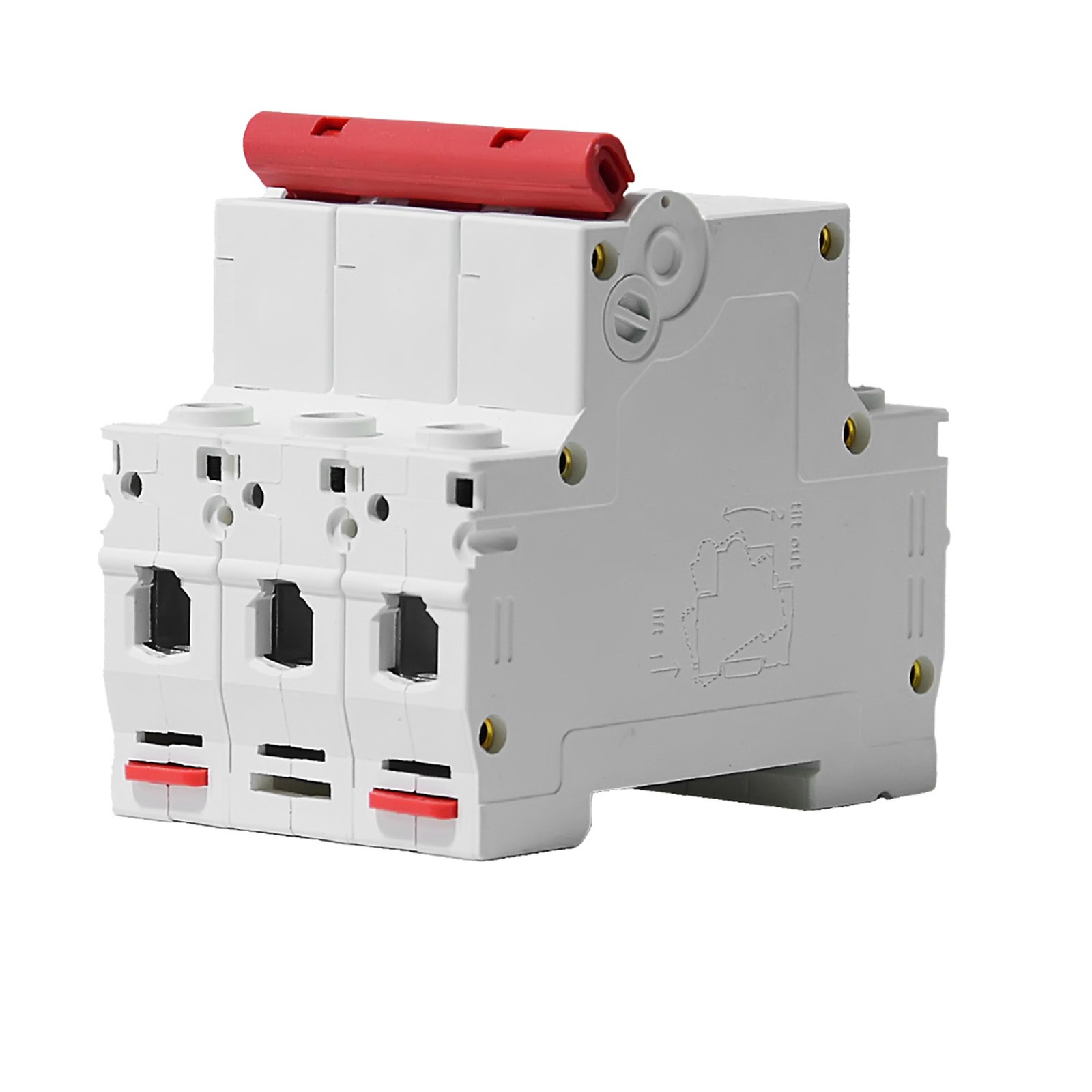 3P AC MCB Mini Circuit Breaker Type C 6 10 16 25 40 50 63 80 100 125Amp 400/500V