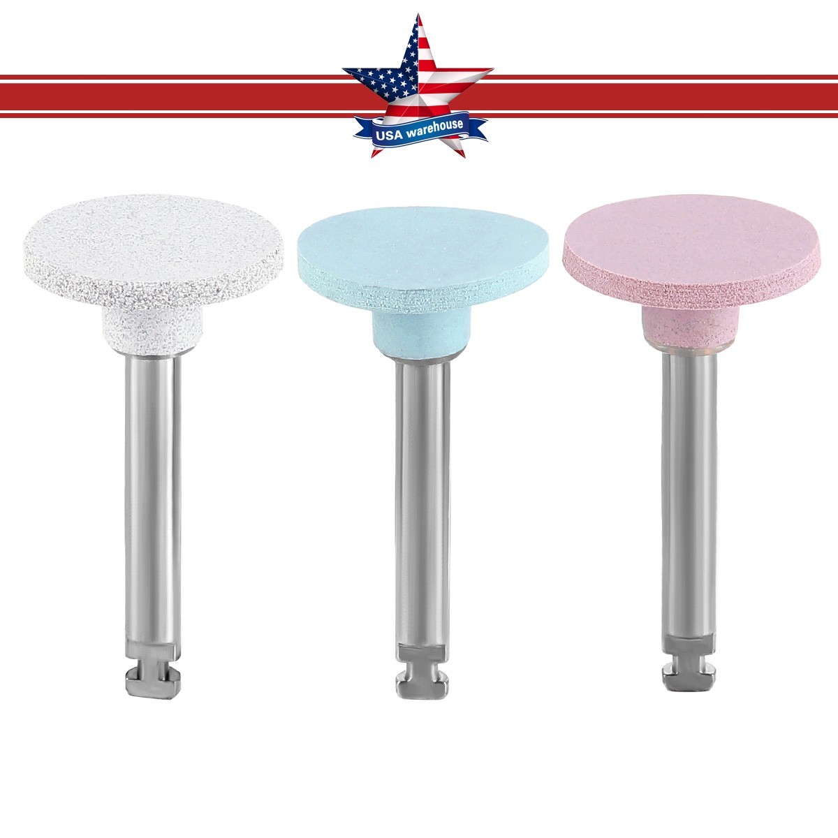 Dental Composite Polishing Burs Rubber Diamond Kit RA for Low Speed Handpiece