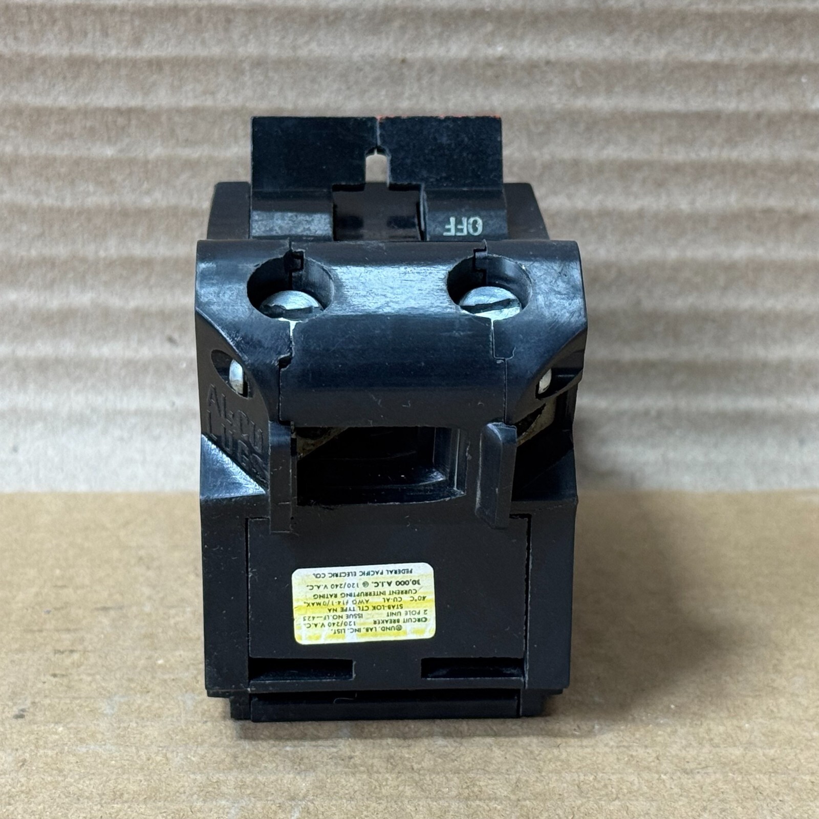 FPE Federal Pacific NA NA280 2 Pole 80 Amp 240V StabLok Circuit Breaker