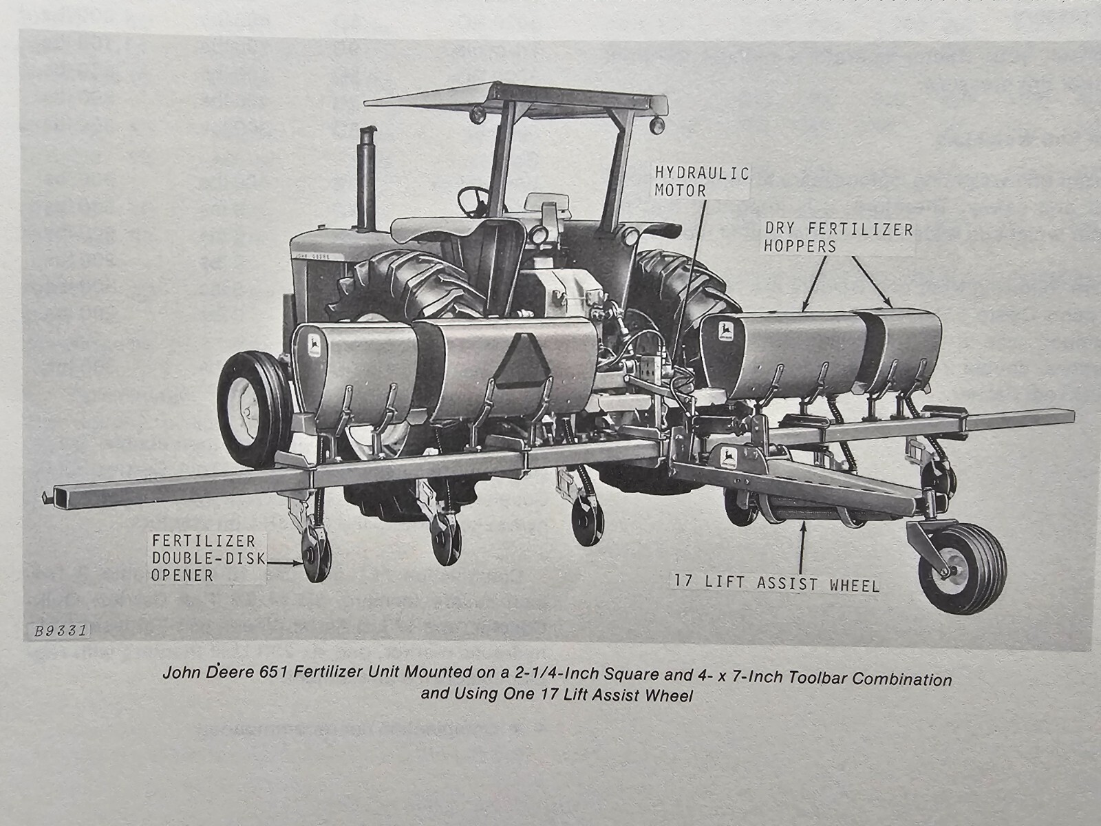 John Deere 451 651 Toolbar Fertilizer Unit Owner Operator’s Manual OM-B25495 C1