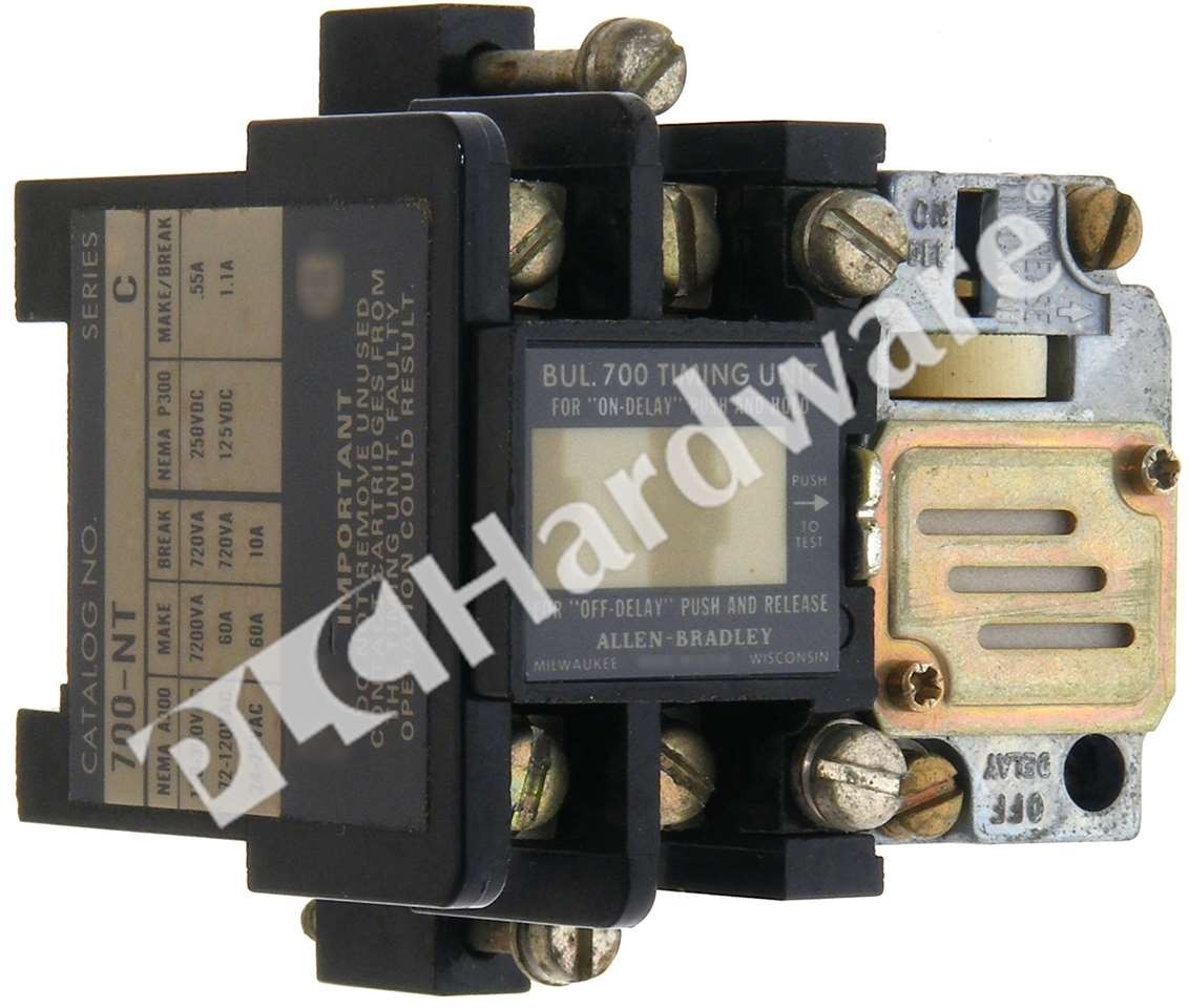 Open Pre-owned Allen Bradley 700-NT /C Pneumatic Timing Unit 0.2-60Sec