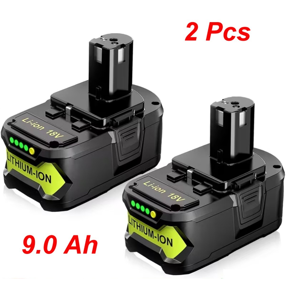 2 Pack 9.0Ah Li-ion Battery For Ryobi 18V One P108 P103 P105 P107 P109 P104 P103