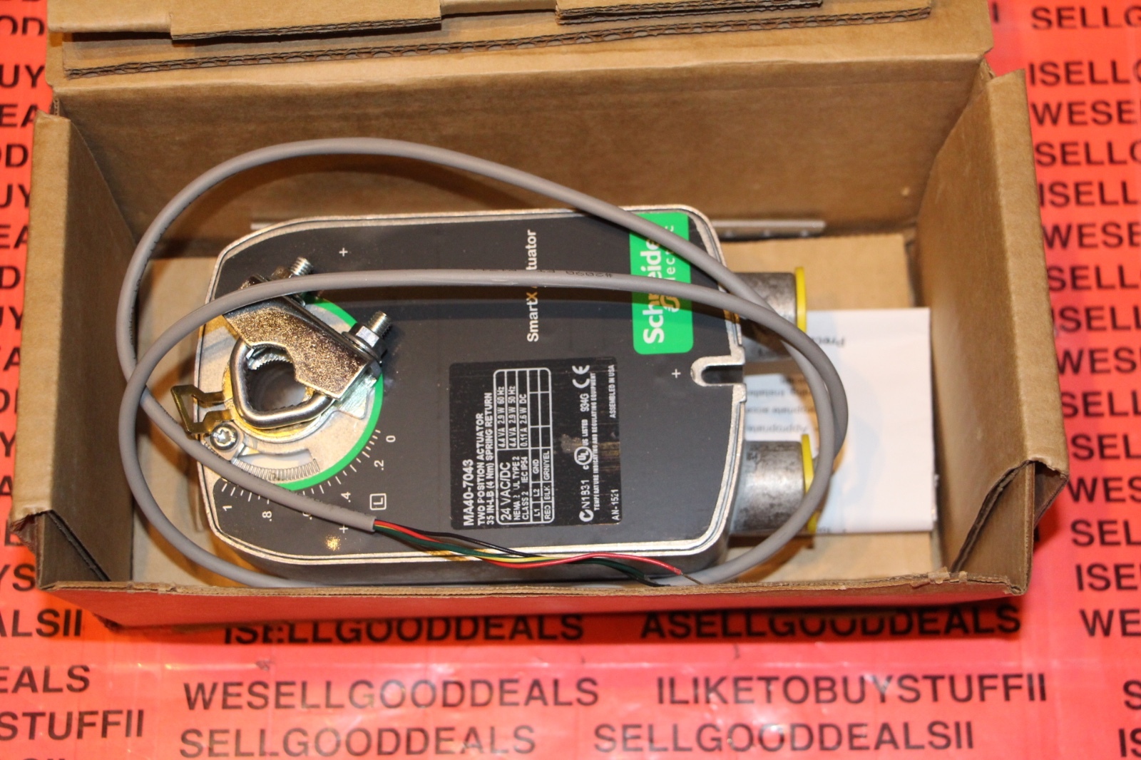 Schneider MA40-7043 Electric Actuator SR 35 in-lb 2-Position 24VAC/DC New