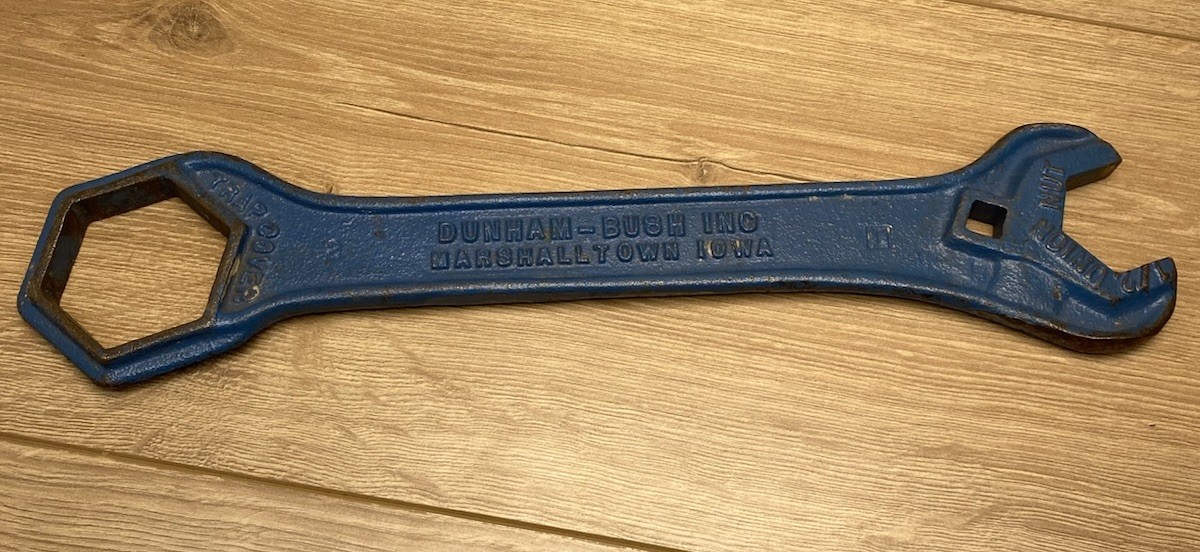 Vintage Dunham-Bush D295 Trap Cover Union Nut Service Wrench HVAC Steam Tool 1/2