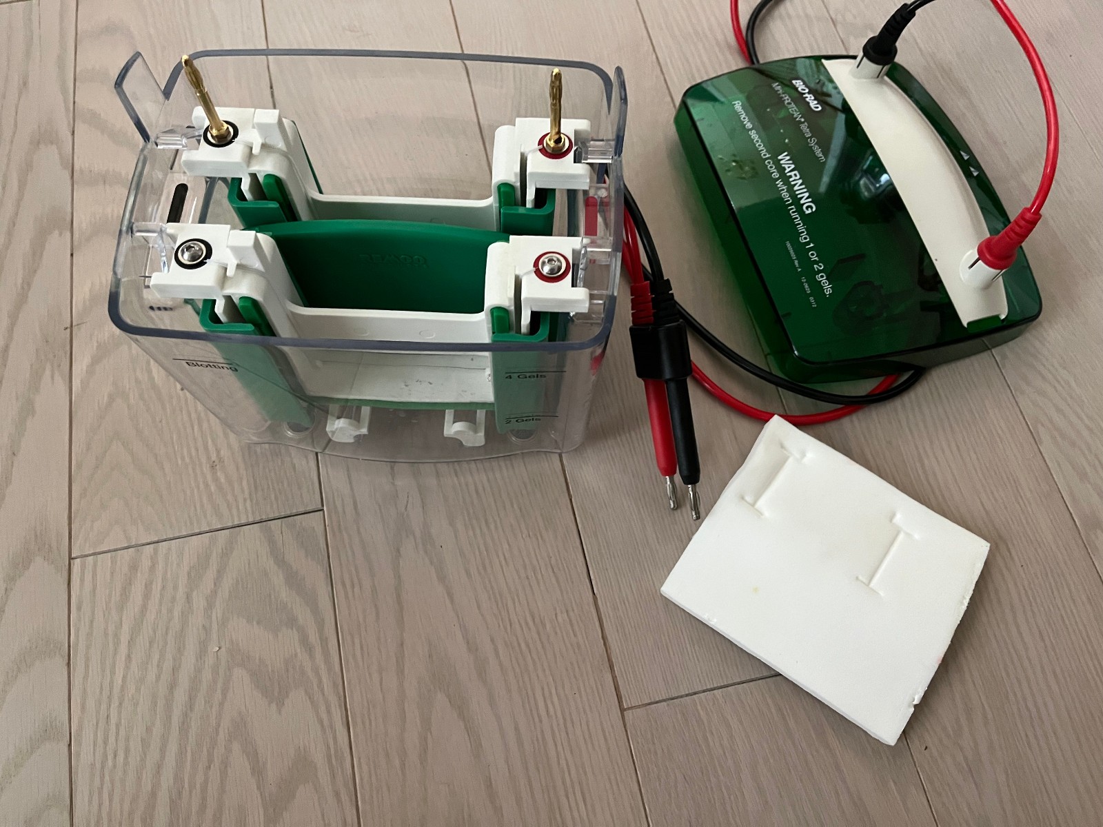 BioRad Mini-PROTEAN Tetra Cell lid with power cable cartridge electrode