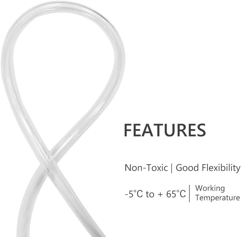 Durable 25ft Clear PVC Vinyl Tubing | 1/2 Inch ID, Chemical Resistant & Safe