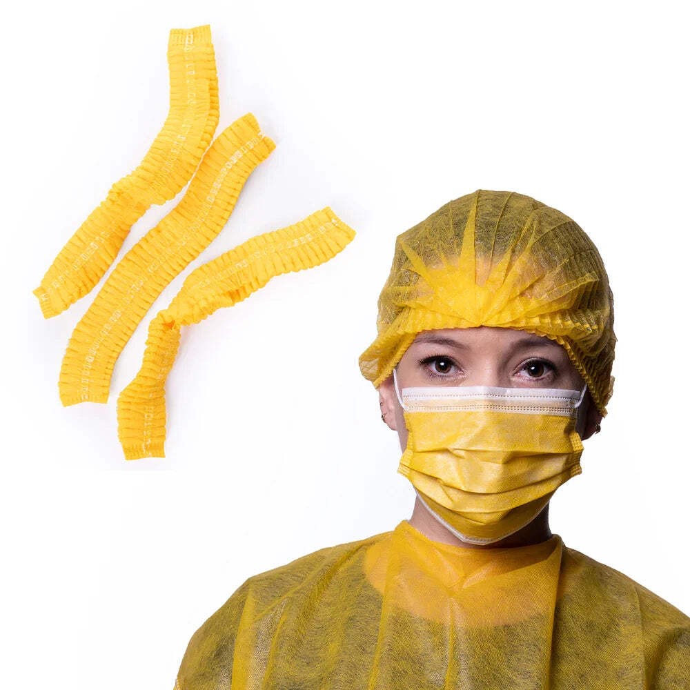 Disposable Bouffant Caps 1 Pack of 100 Protective Hair Covers