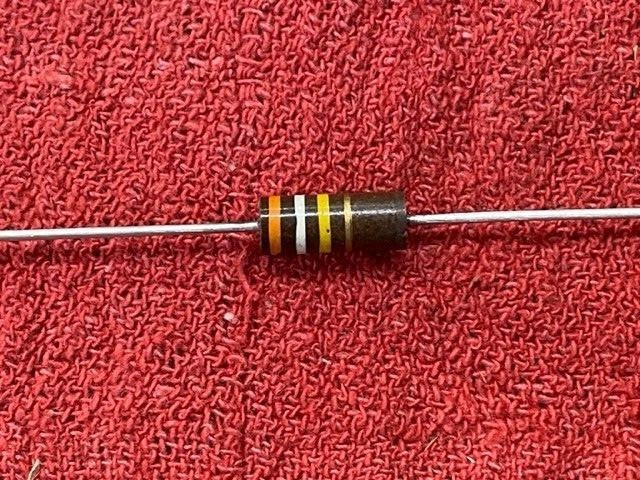 10 x Vintage 390K Ohm 1W, 5% carbon resistors 1 WATT
