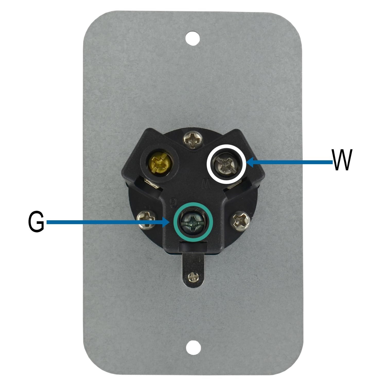 Conntek 80303 Flash Mount Receptacle 20A 277V NEMA 7-20R Black