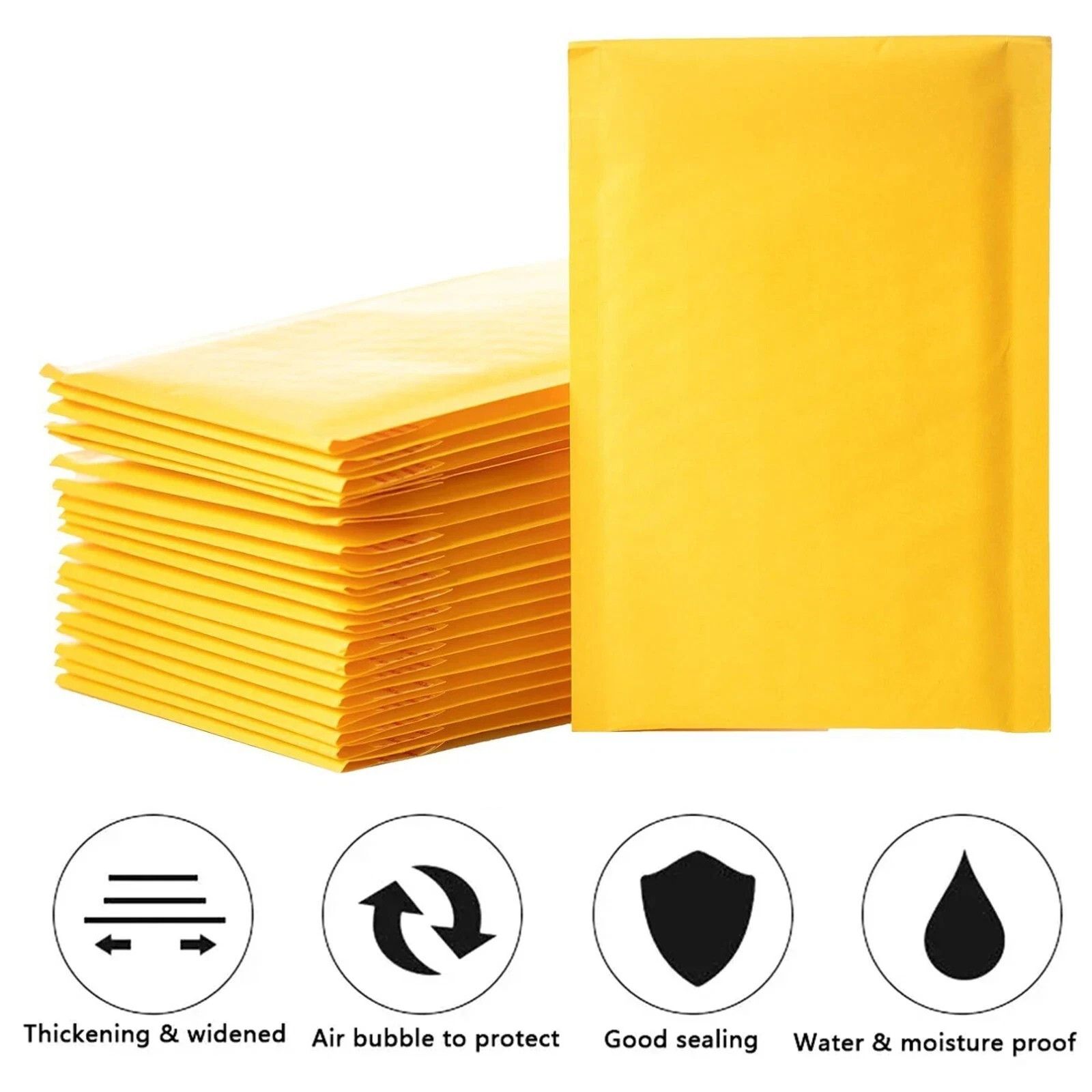 40 Kraft Paper Bubble Padded Envelopes Mailers Shipping Lot Useable Space 6.5 x9