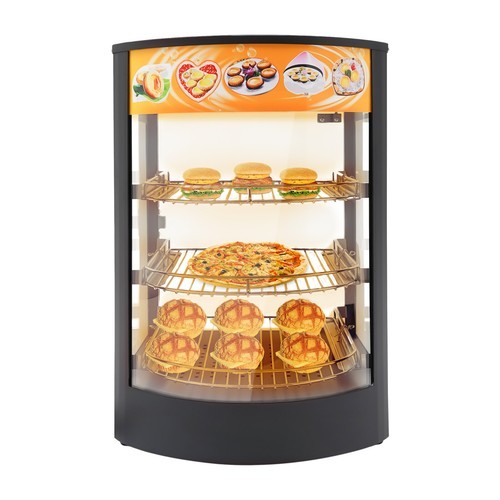 3-Tiers Tabletop Commercial Food Warmer Display Case Food Warming Cabinet 800W