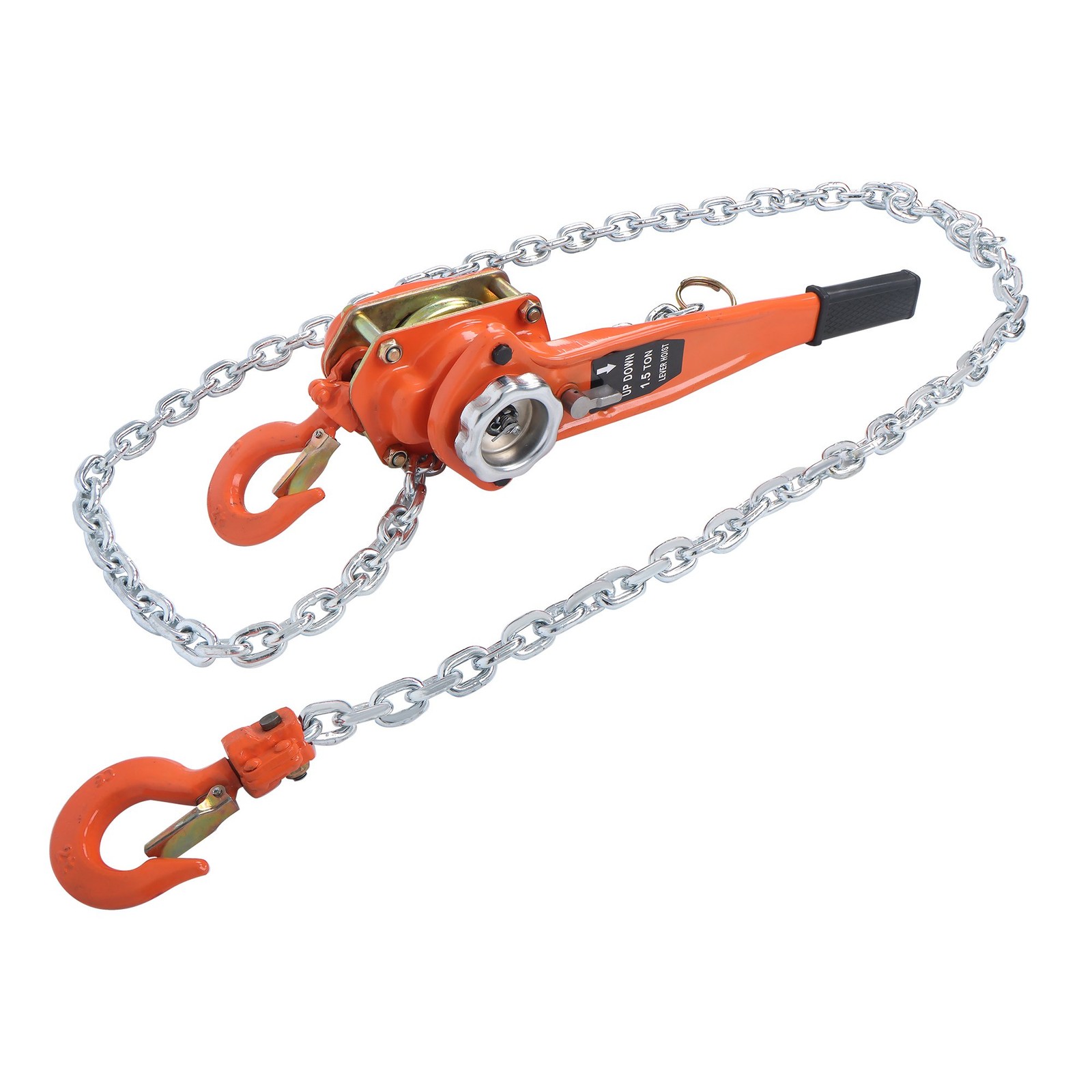 3300LB 1.5Ton Manual Lever Chain Hoist 10FT Lift G80 Chain & 360° Swivel Hook