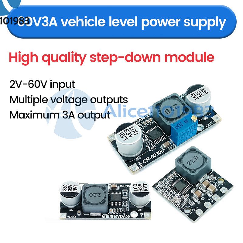 DC 2-60V to DC 2-34V Step Down Buck Voltage Regulator Power Adapter Converter