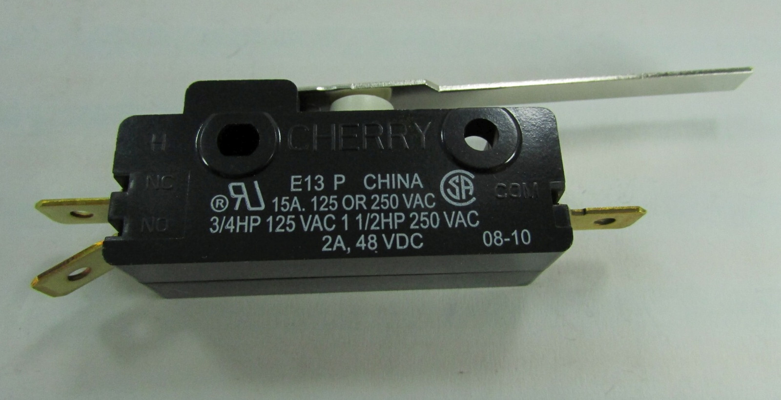Lot 2 Cherry E13 15A NO/NC Lever Micro Switch 3/4 to 1.5 HP 125/250 V AC 48V DC