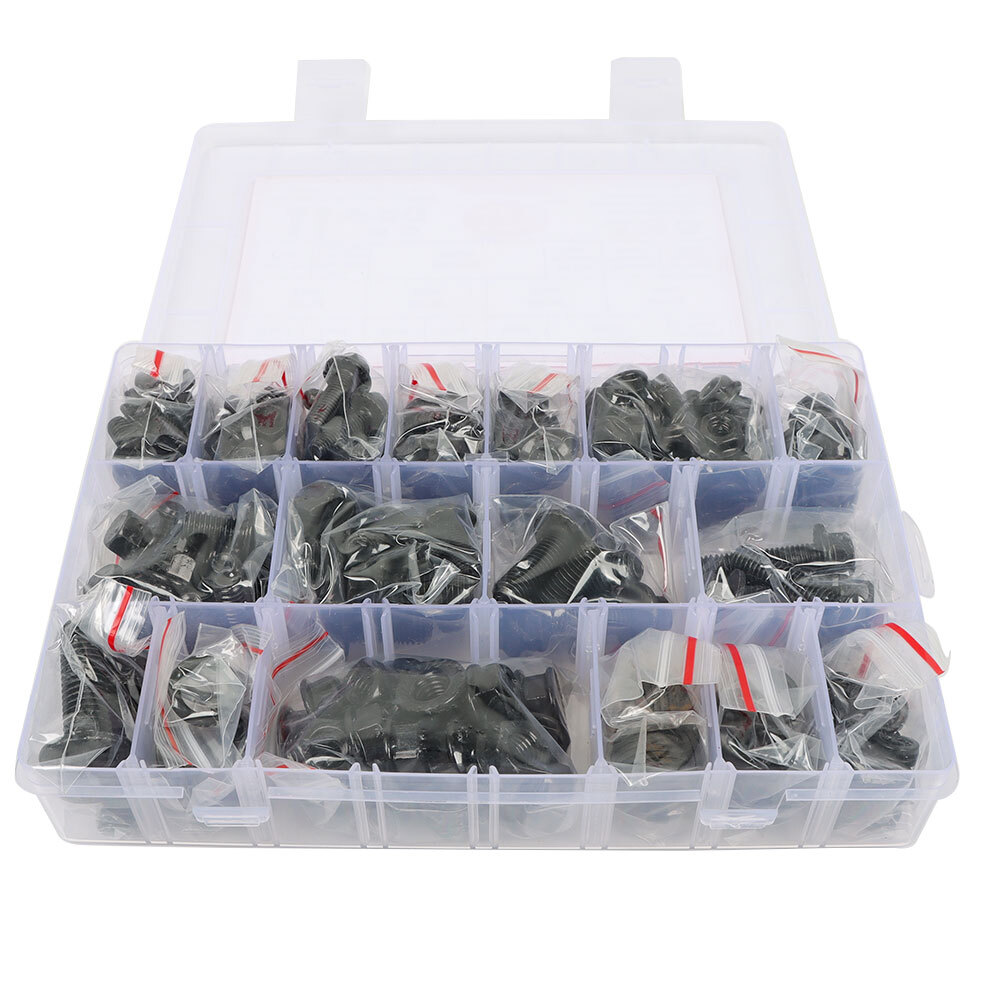 272Pcs Hex Bolts and Nuts Kit M6 M8 x1.25 M10-1.5Metric Bolt Assortment