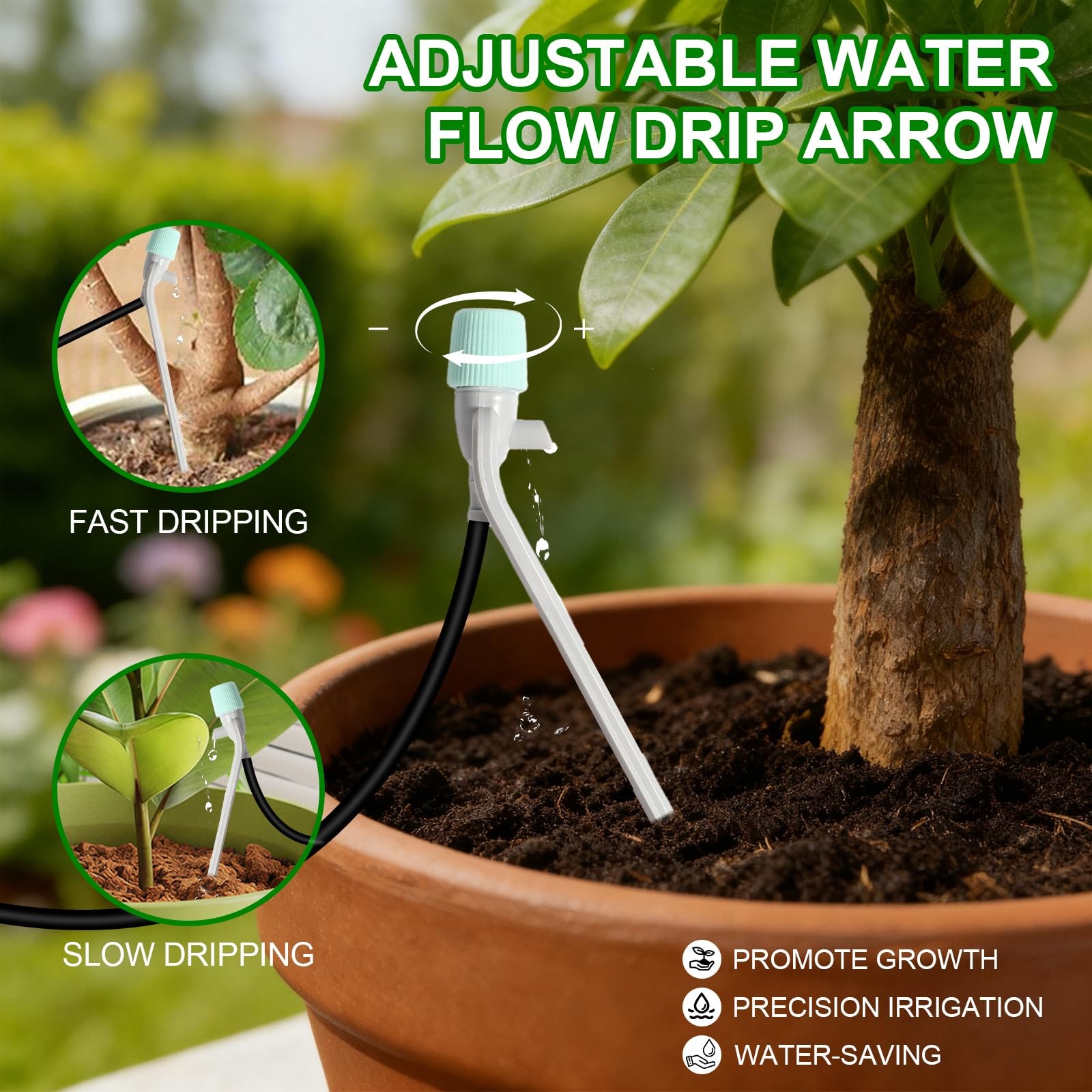 Dual Channel Automatic Watering System, Timer Drip Irrigation Kit for 20 Pott…
