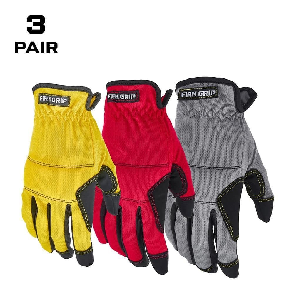 FIRM GRIP Large Utility Work Gloves (3-Pack)
