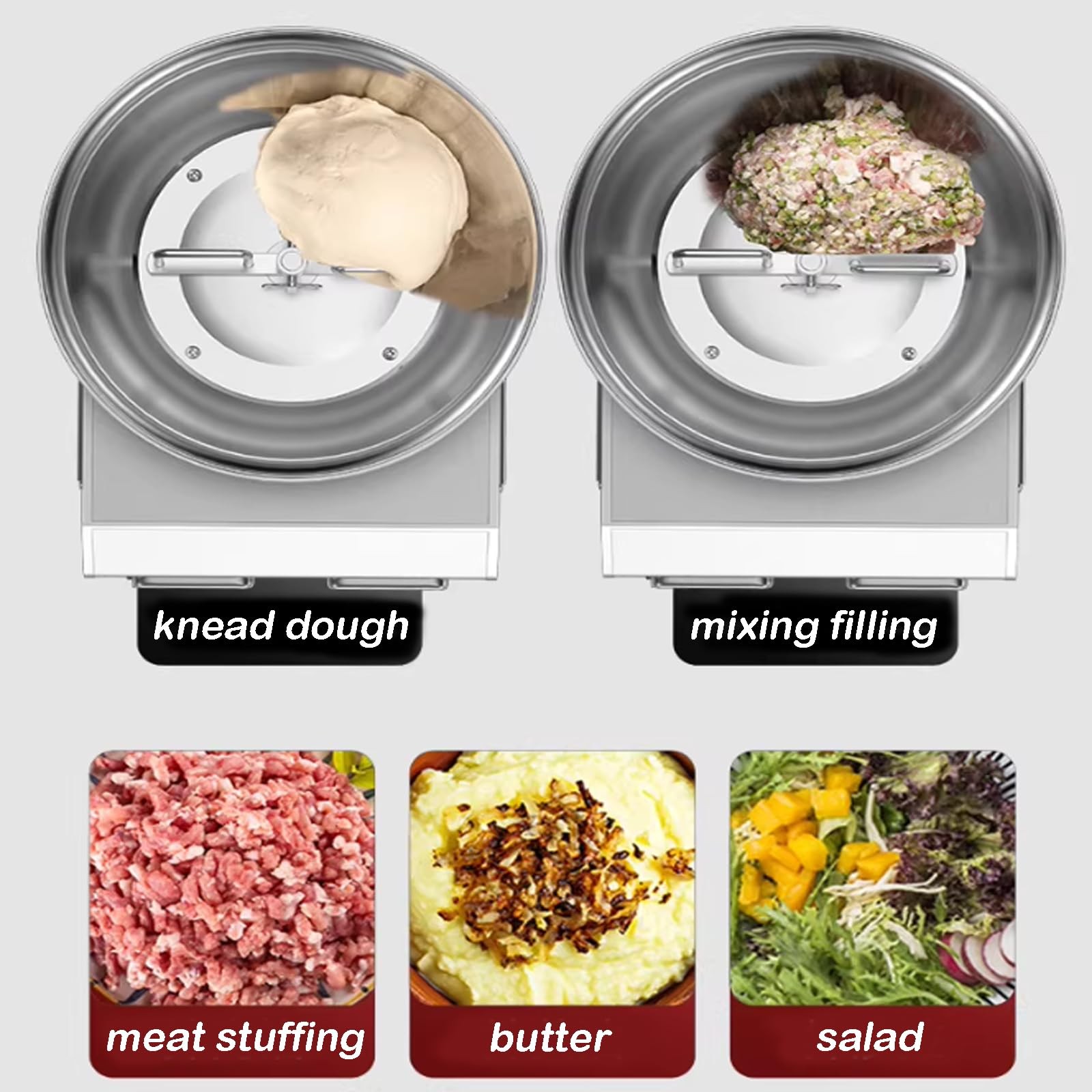 15Min Dough Mixer Machine Commercial 10qt Capacity Bread Pizza Dough Mixer Kn…