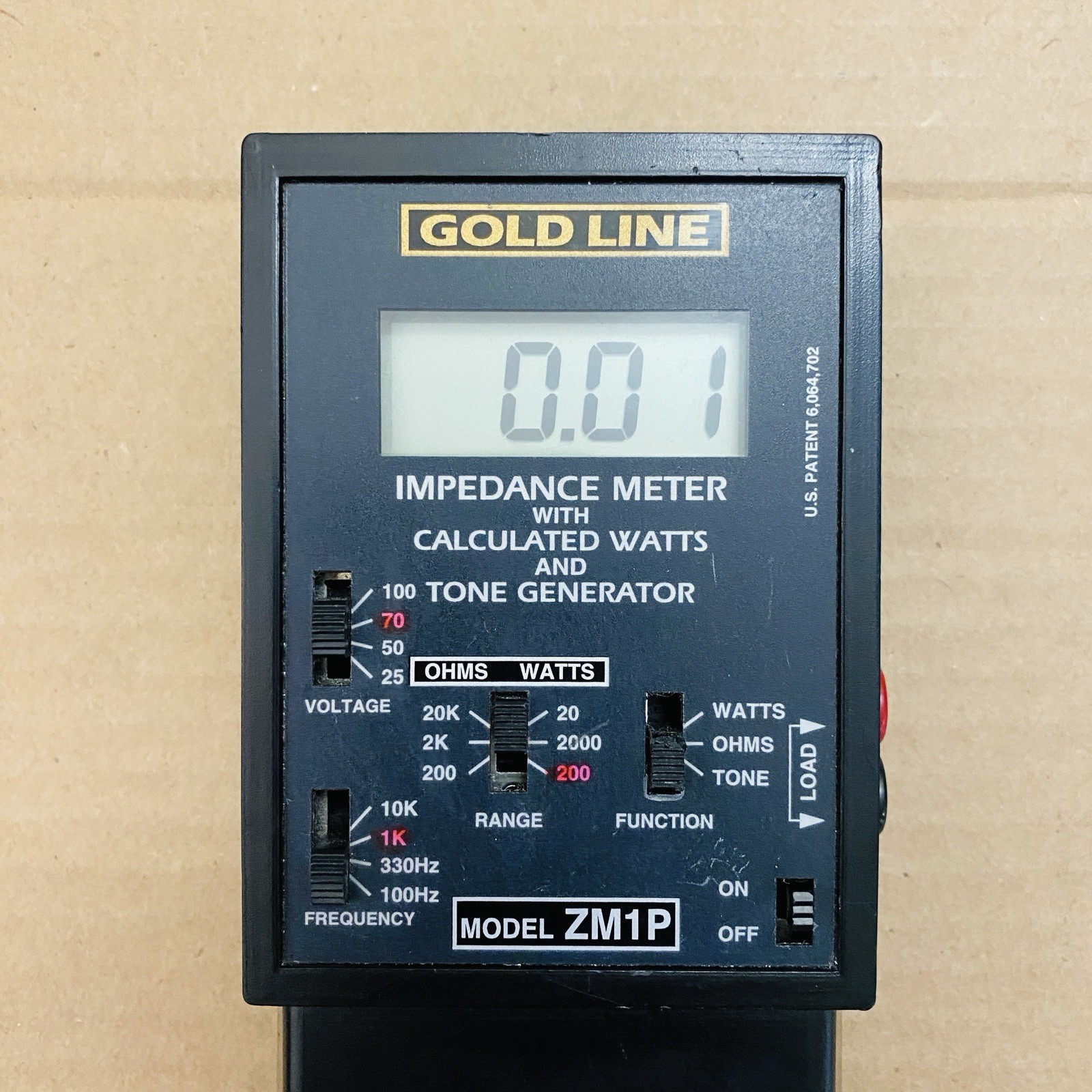 Goldline ZM1P Impedance Meter with Overload Protection – Meter Device ONLY