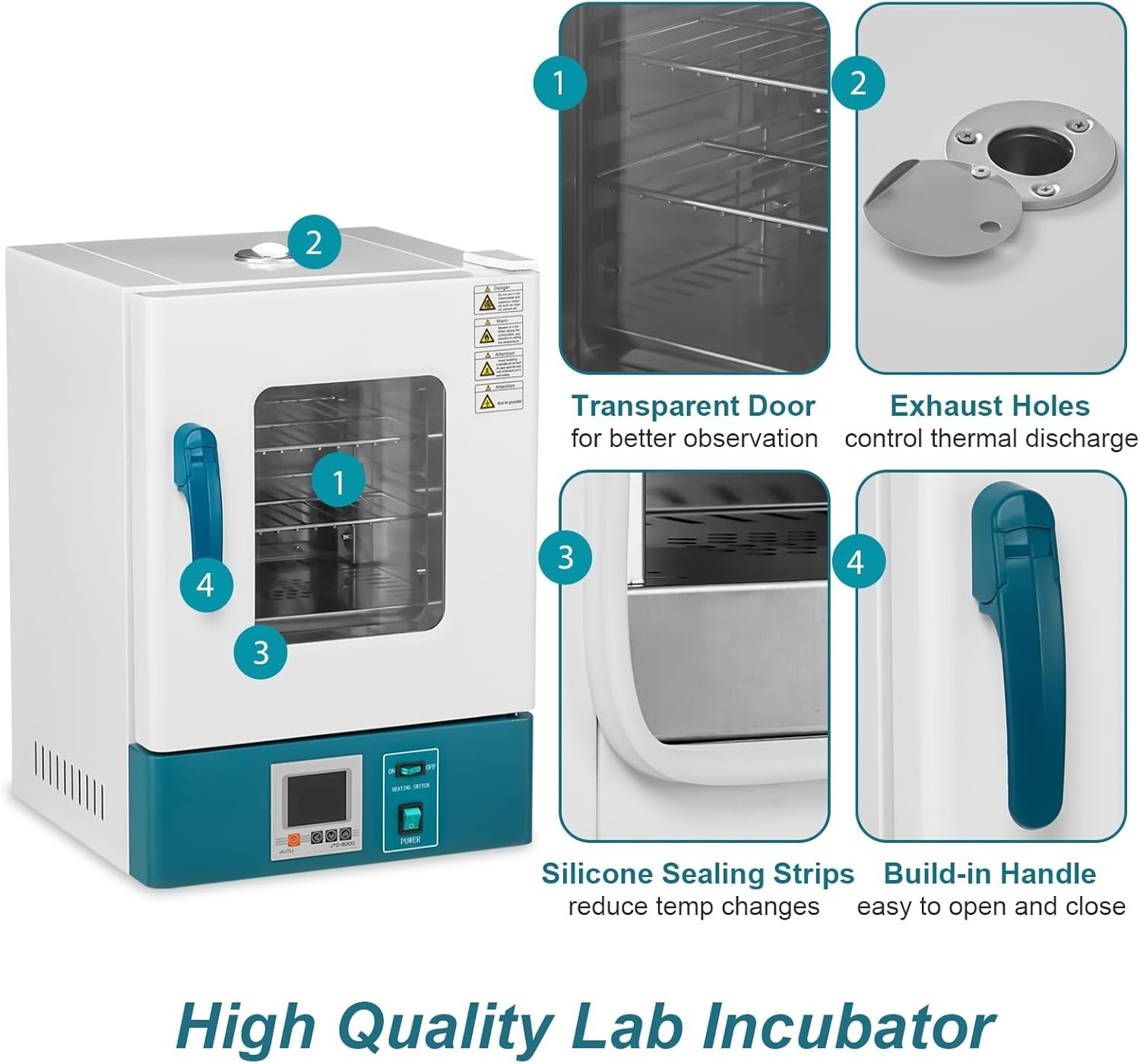 Lab Incubator 20L Precise Temperature Control 0-65°C Digital Microbiological