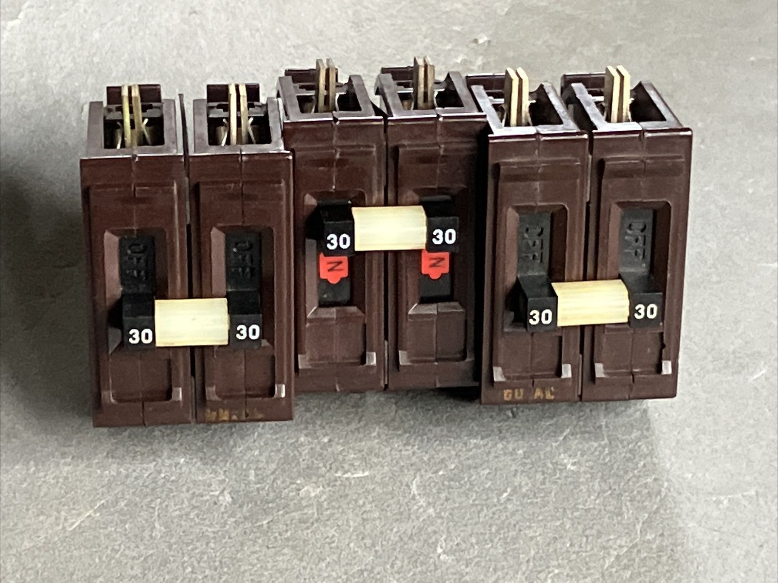 Wadsworth A230NI 30 Amp 2 Pole 2P Type A Metal Foot / Tabs Breaker A230