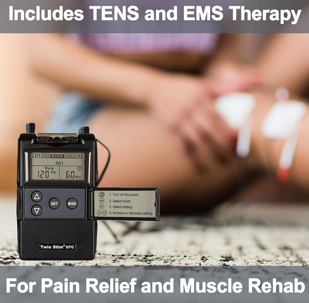 TENS 7000 Dual Channel Handheld TENS/EMS Unit Kit w/ Electrodes & Case
