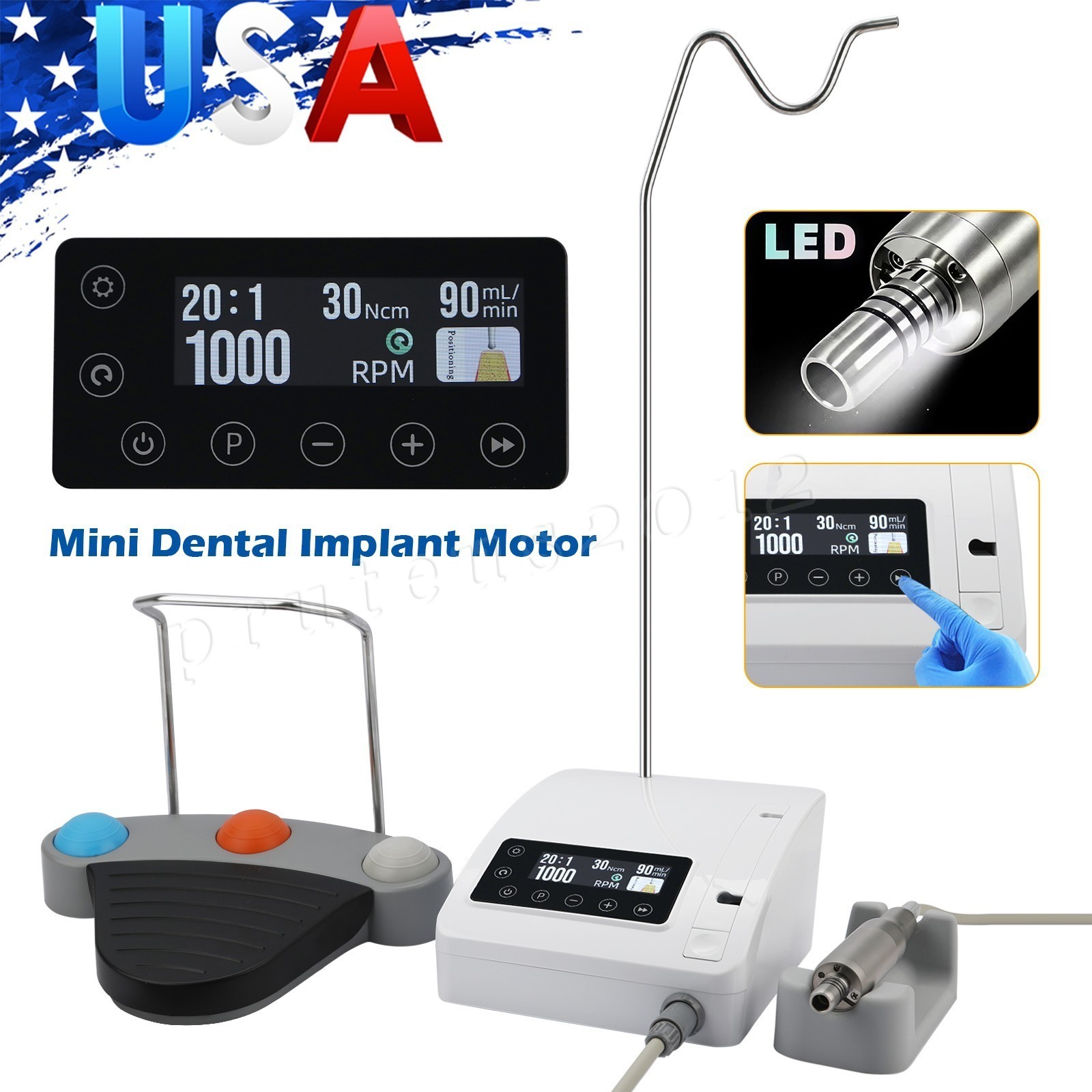 Dental Implant System Motor Surgical Brushless Motor+20:1 Contra Angle Handpiece