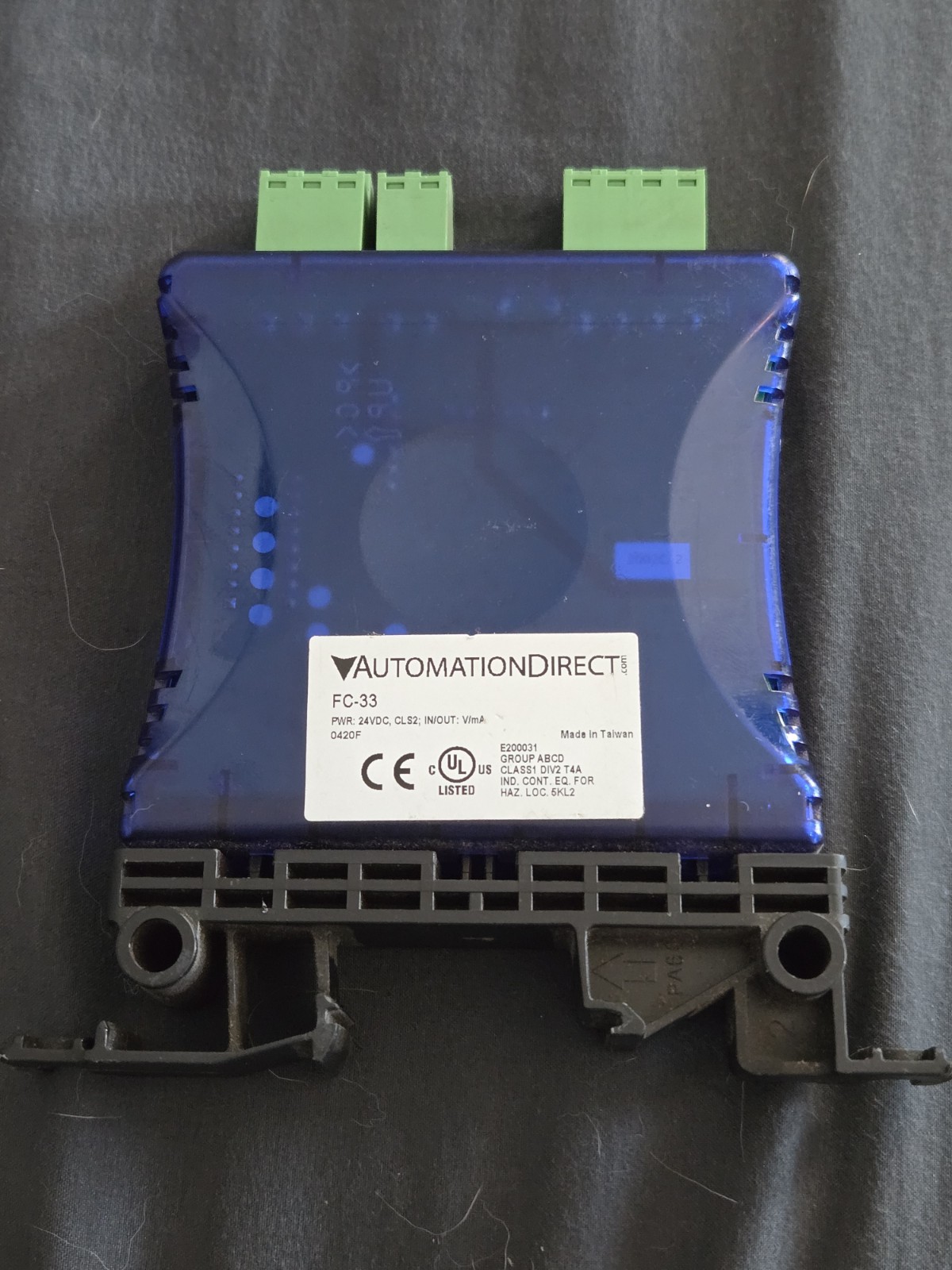 AutomationDirect FC-33 Universal Signal Conditioner Isolator 4-20mA 0-10V 24VDC
