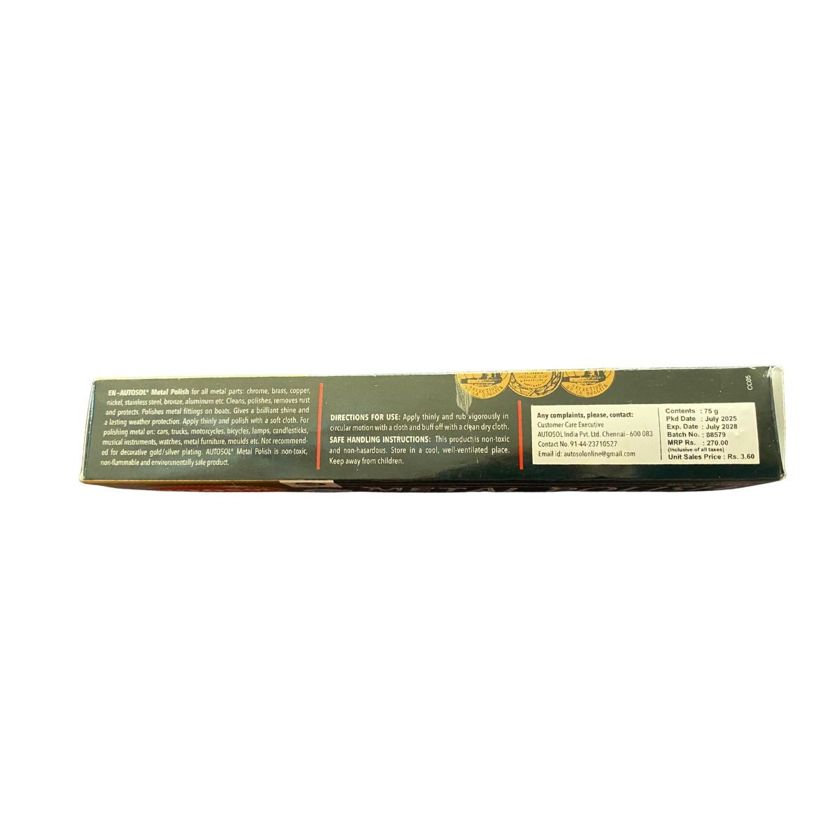 75 mL Autosol Metal Polish for Chrome Copper, Brass and more