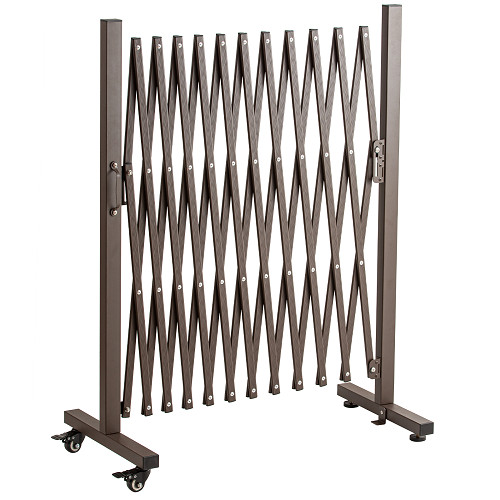 Lojok 126/201×15.2×40.6 inches Aluminum Portable Barricade Gate with Casters