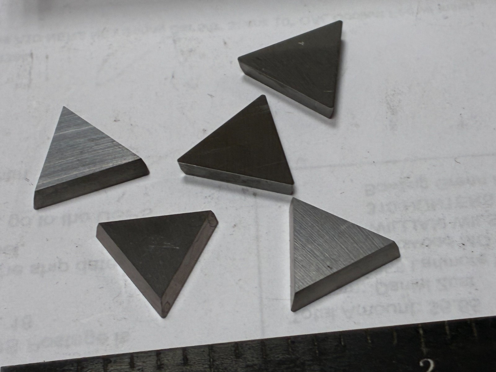 Lot of 5, Unknown Brand, TPG321 C-5, Carbide Turning Inserts, Made-In-The-USA