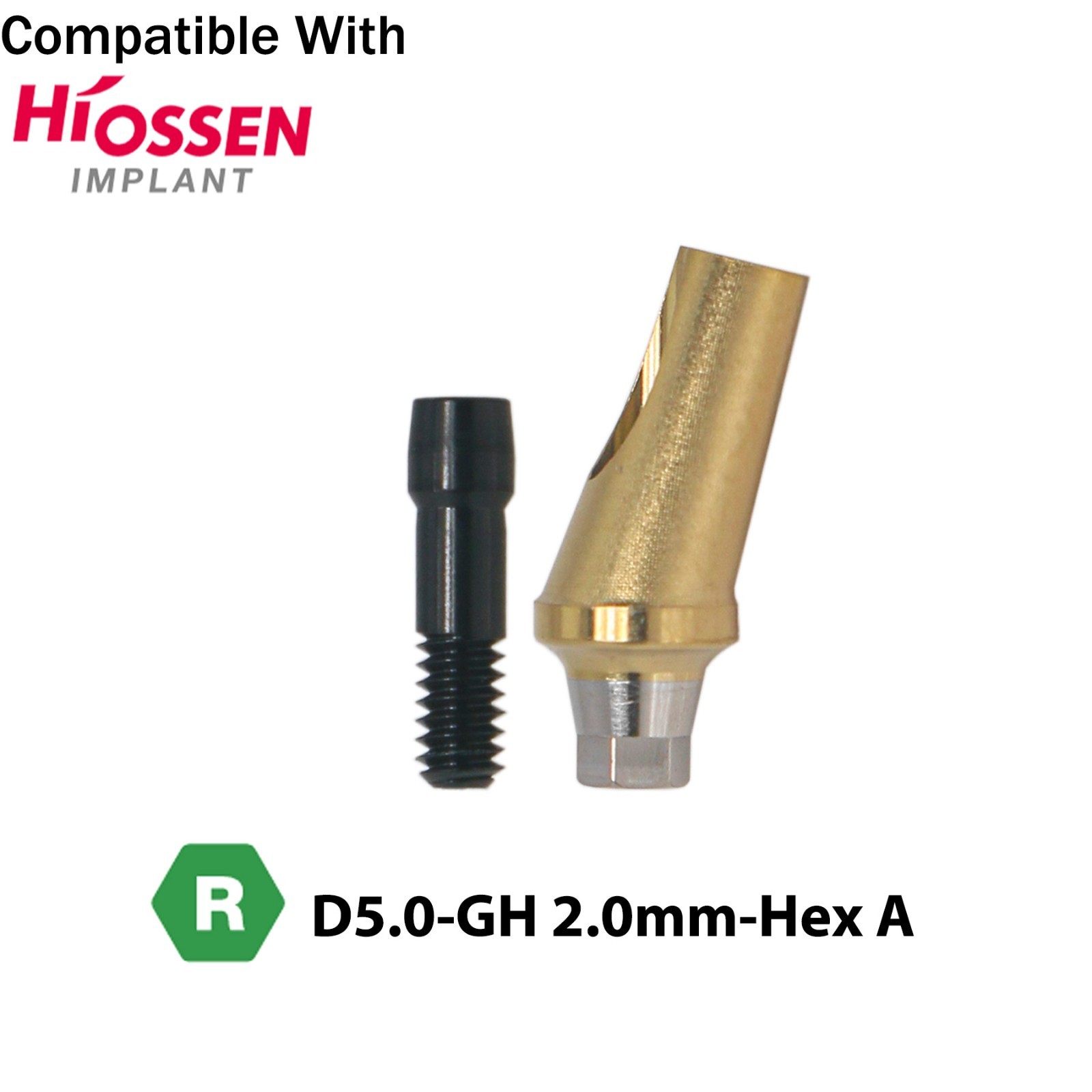 17° Angled Anatomic Abutment Regular Ø5.0mm For Hiossen Osstem Platform Implant