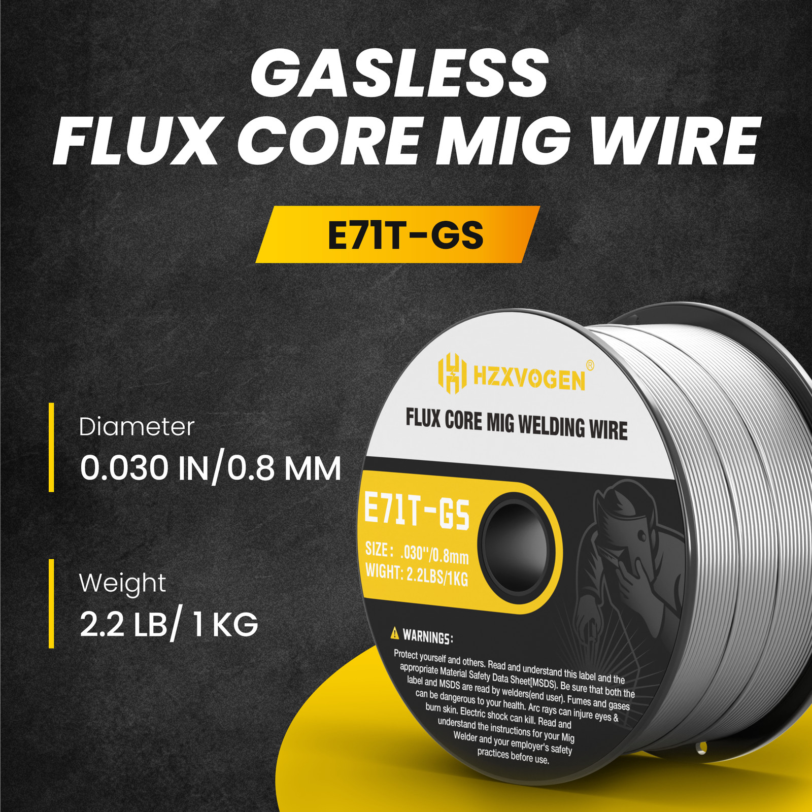 Low Spatter 2.2lbs & 0.030in Flux Core Welding Wire Flux Mig Welder Welding Wire