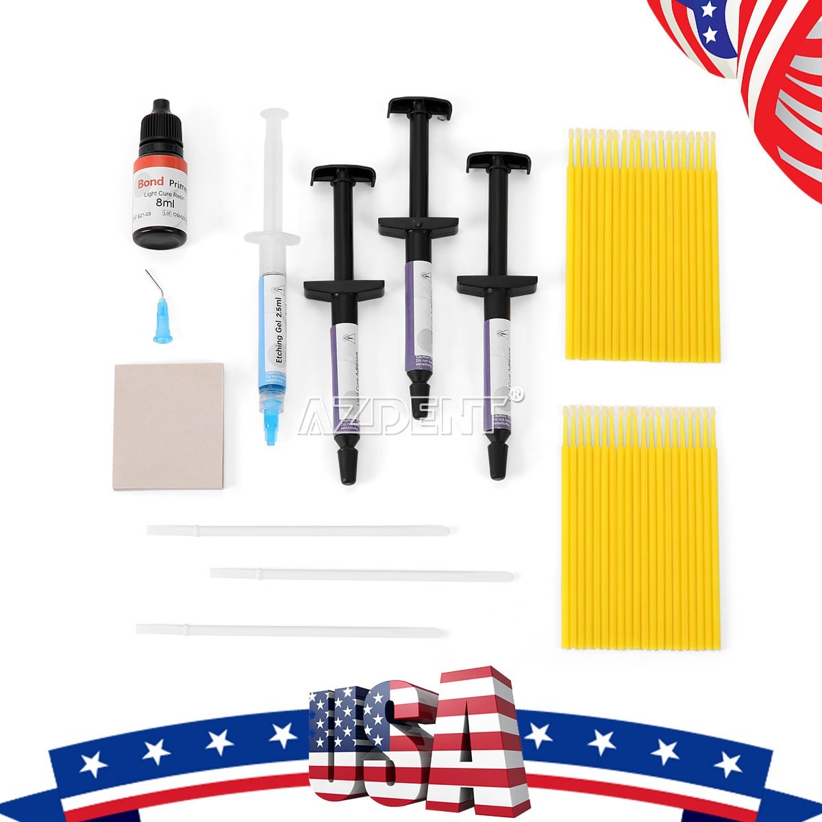 Dental Bracket Braces Glue Ortho Bonding Agents Light Cure Resin Adhesive Kit