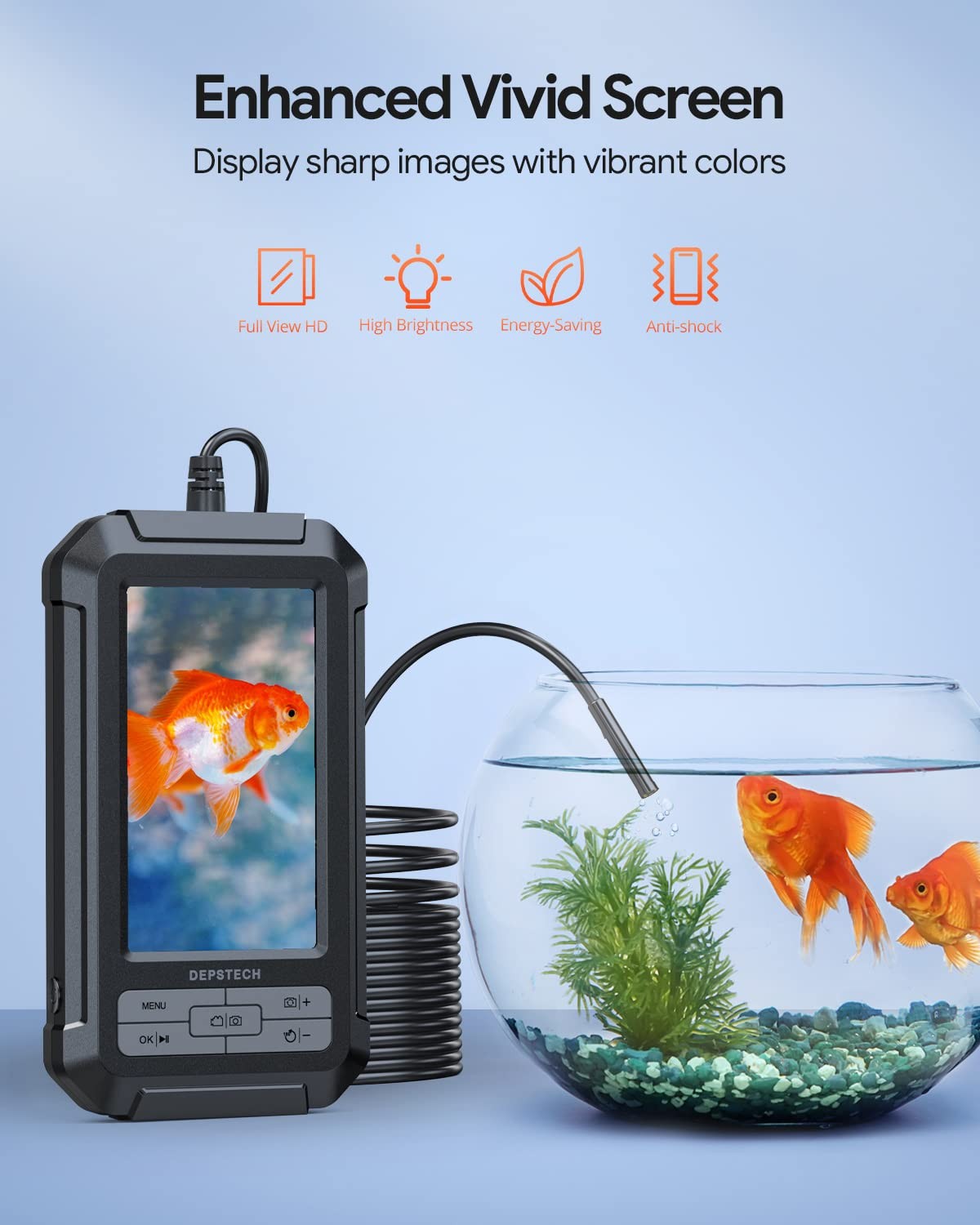 Inspection Camera 4.3 TFT 5.5mm IP67 360° 1080P HD Digital Borescope Endoscopes
