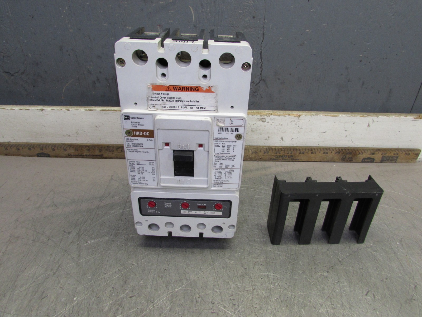 Cutler Hammer HKDDC3400F ,DC Circuit Breaker ,3P/400A/600 VDC, MAKE OFFER!