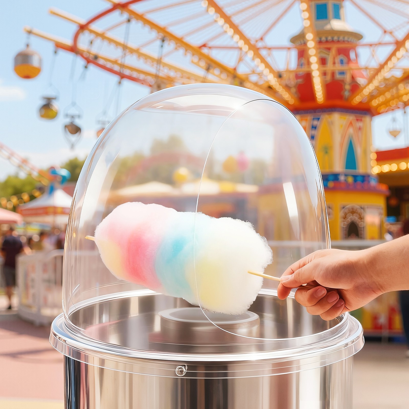 VEVOR Cotton Candy Machine Cover Transparent Acrylic Dome Bubble Shield