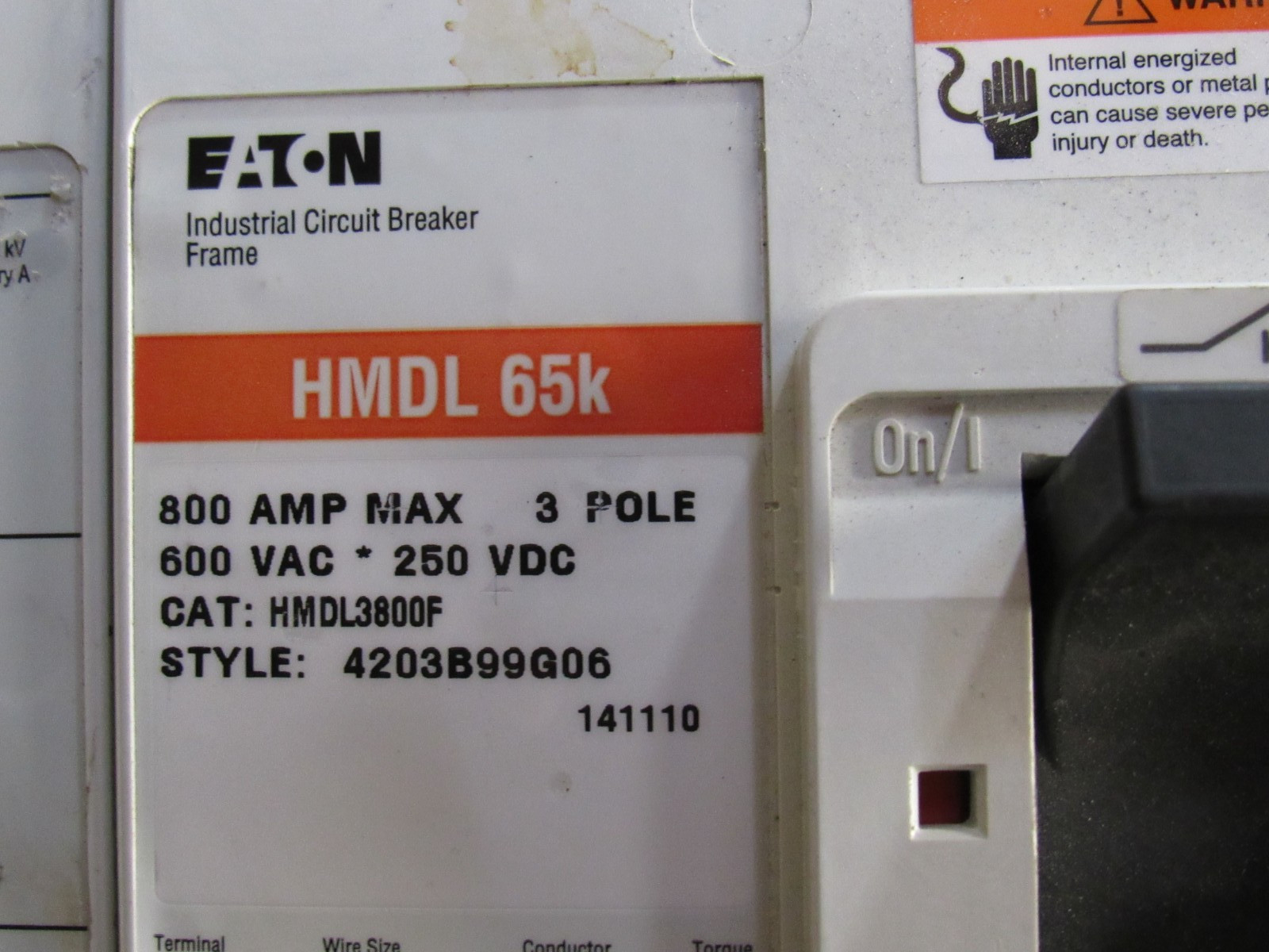 Eaton Pow-R-Line SCS0552159 Switch Gear Board 480/277V 3Ph W/ 2500 A Amp Main