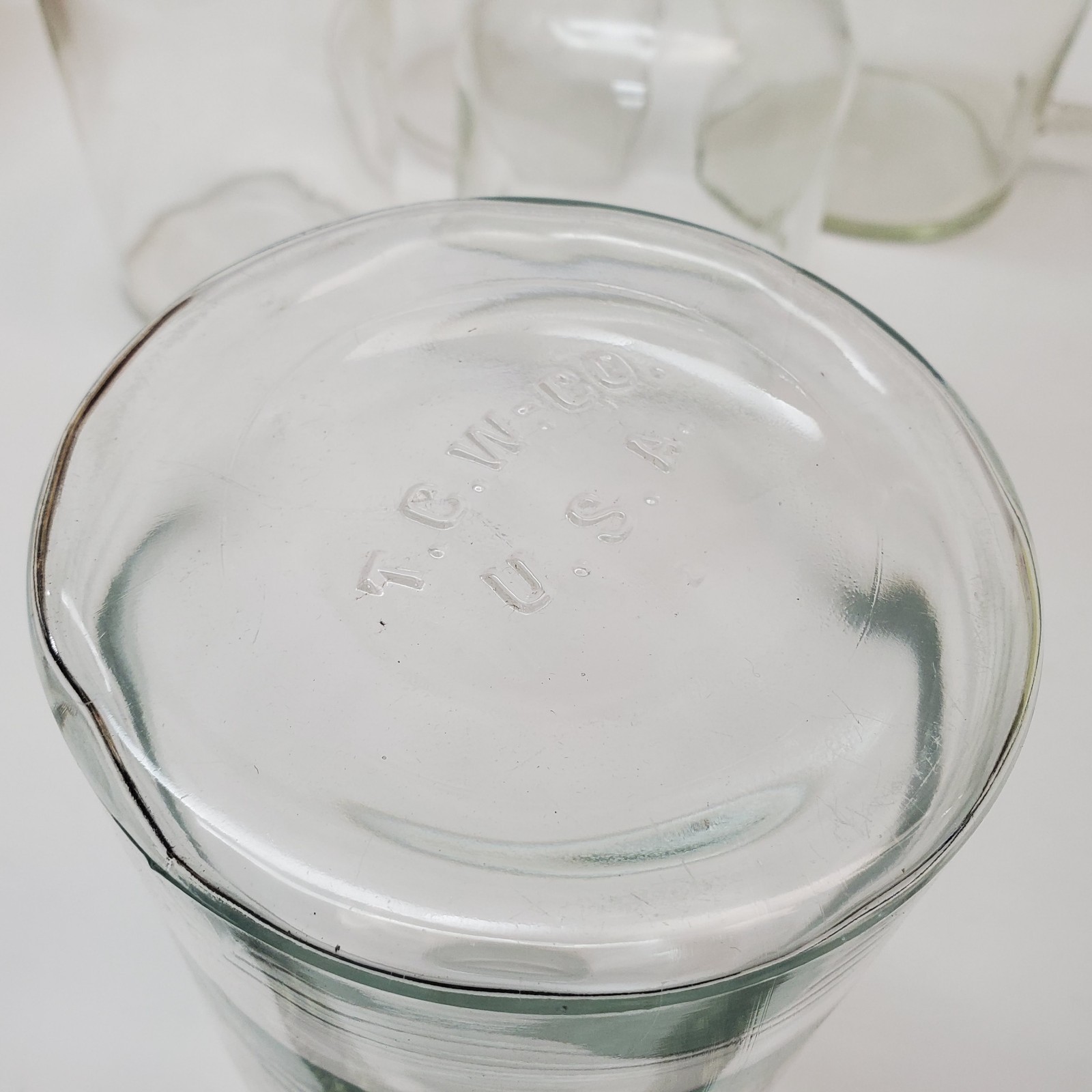 Vintage Apothecary Glassware Lot (6) – Pyrex, Kimax, TCW Co, Erlenmeyer Flask