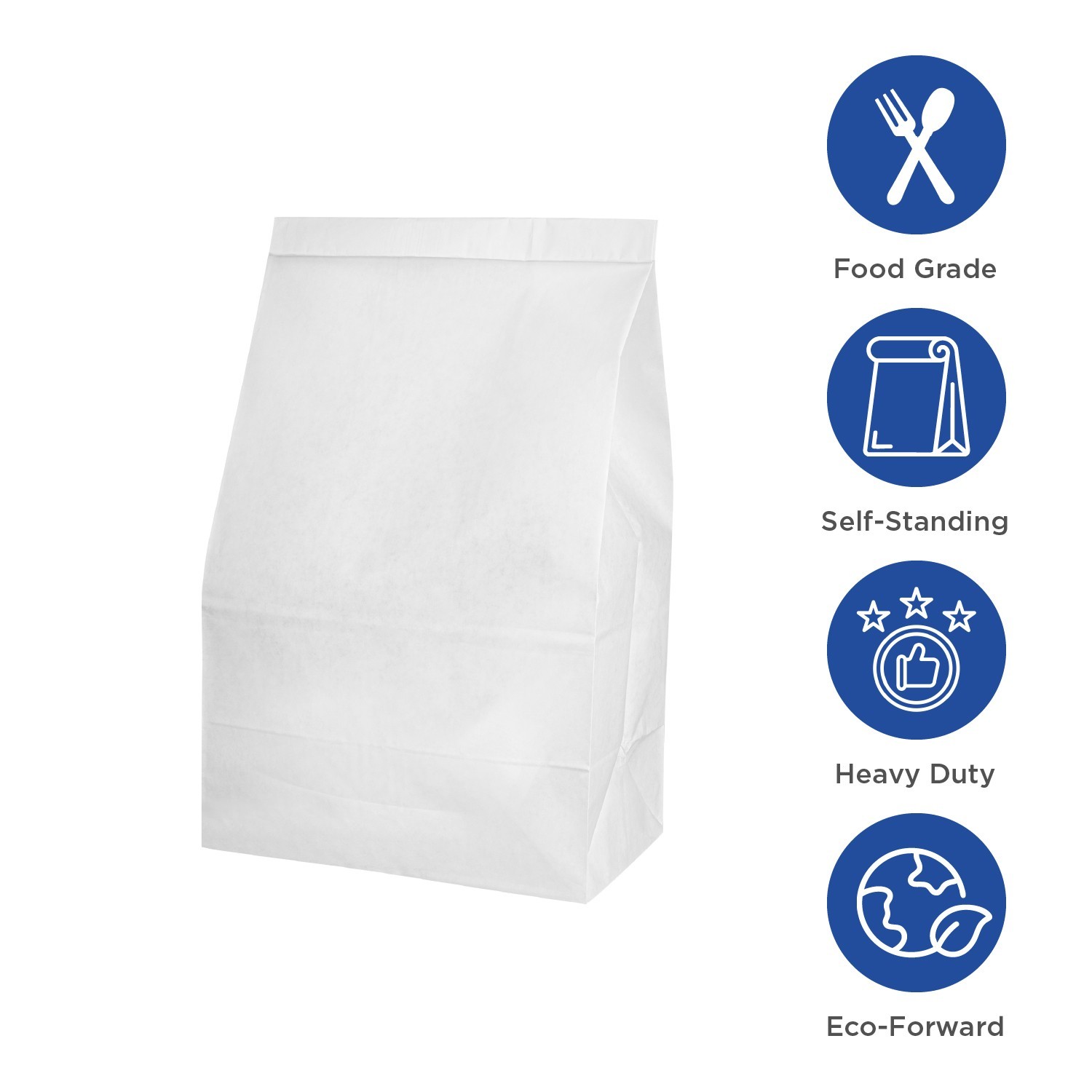 Karat 8lb Paper Bag – White – 1,000 ct, FP-SOS08W (1000)