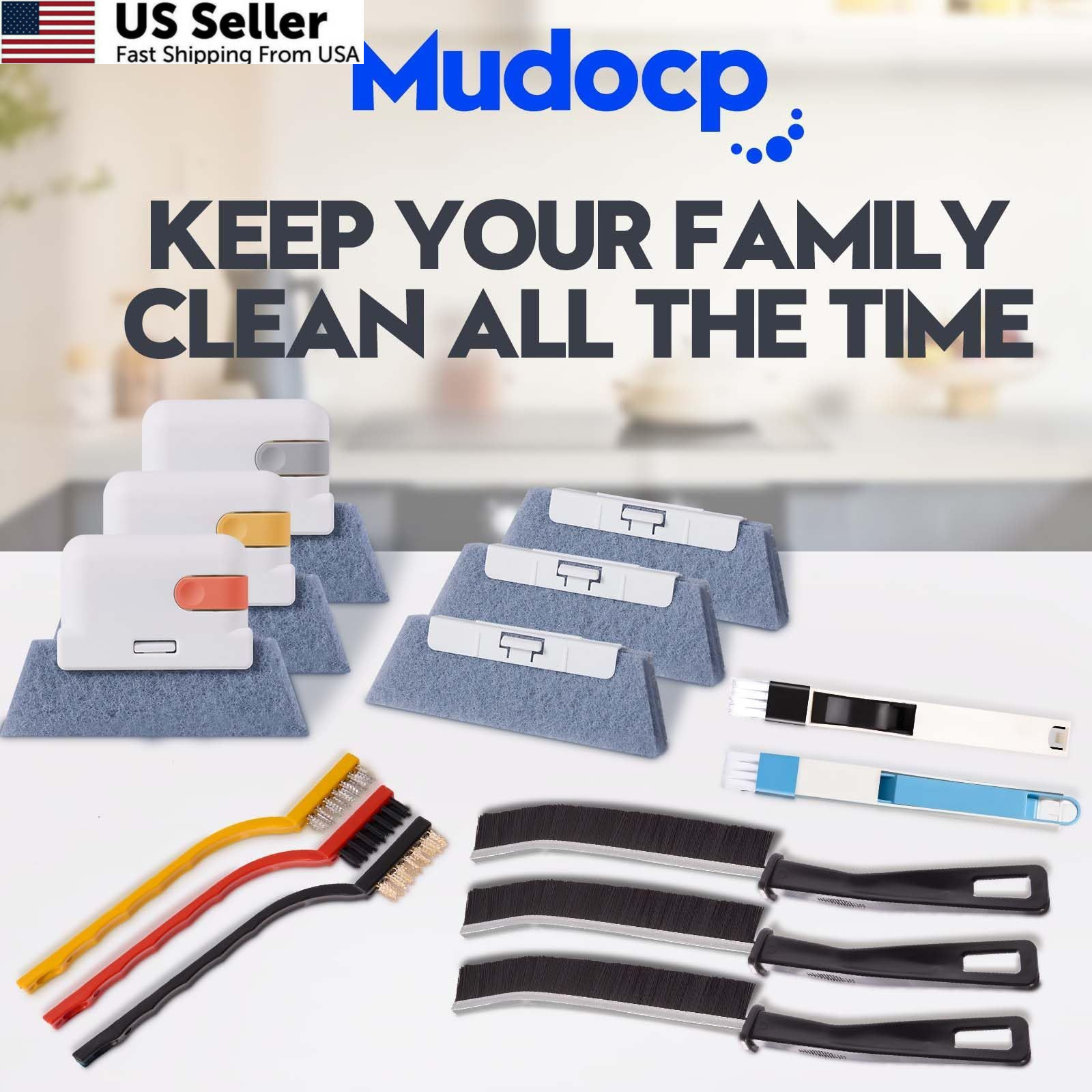 Window Track Cleaner Tools Set, 14 PCS Groove Cleaning Multicolor